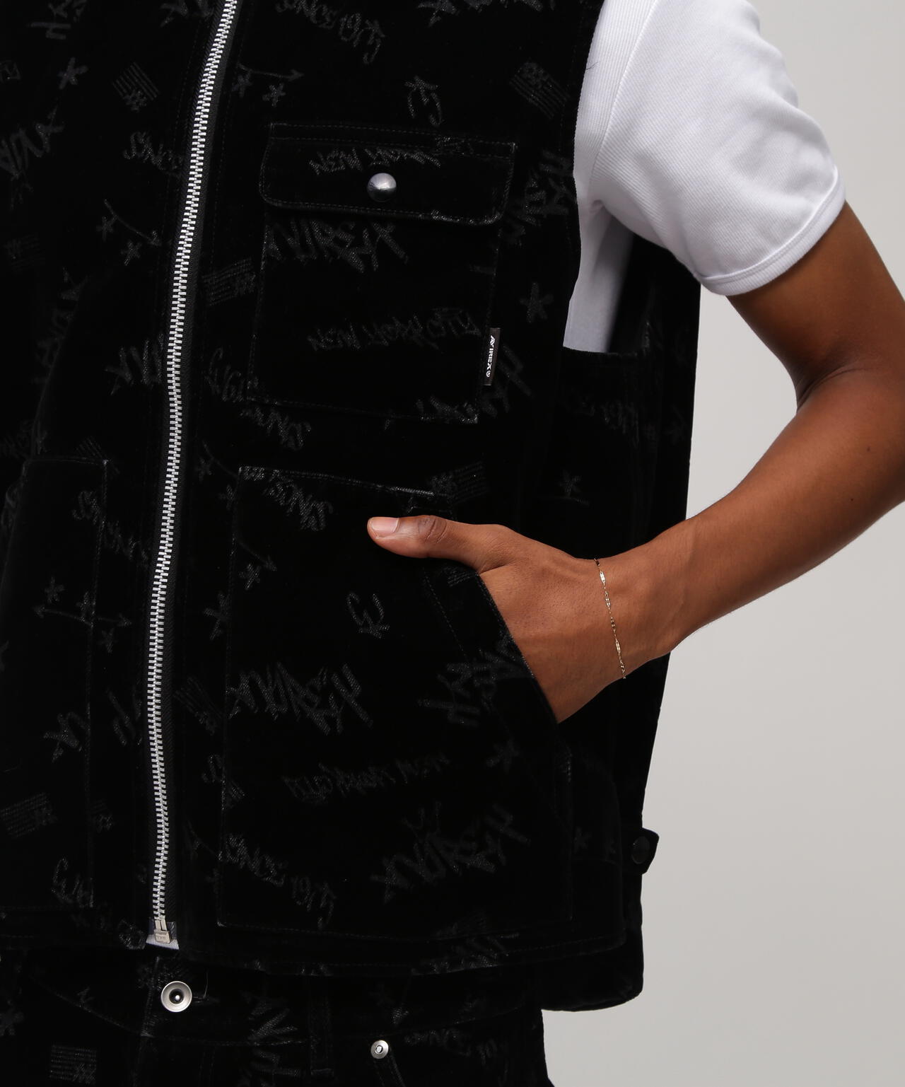 FLOCKING DENIM VEST