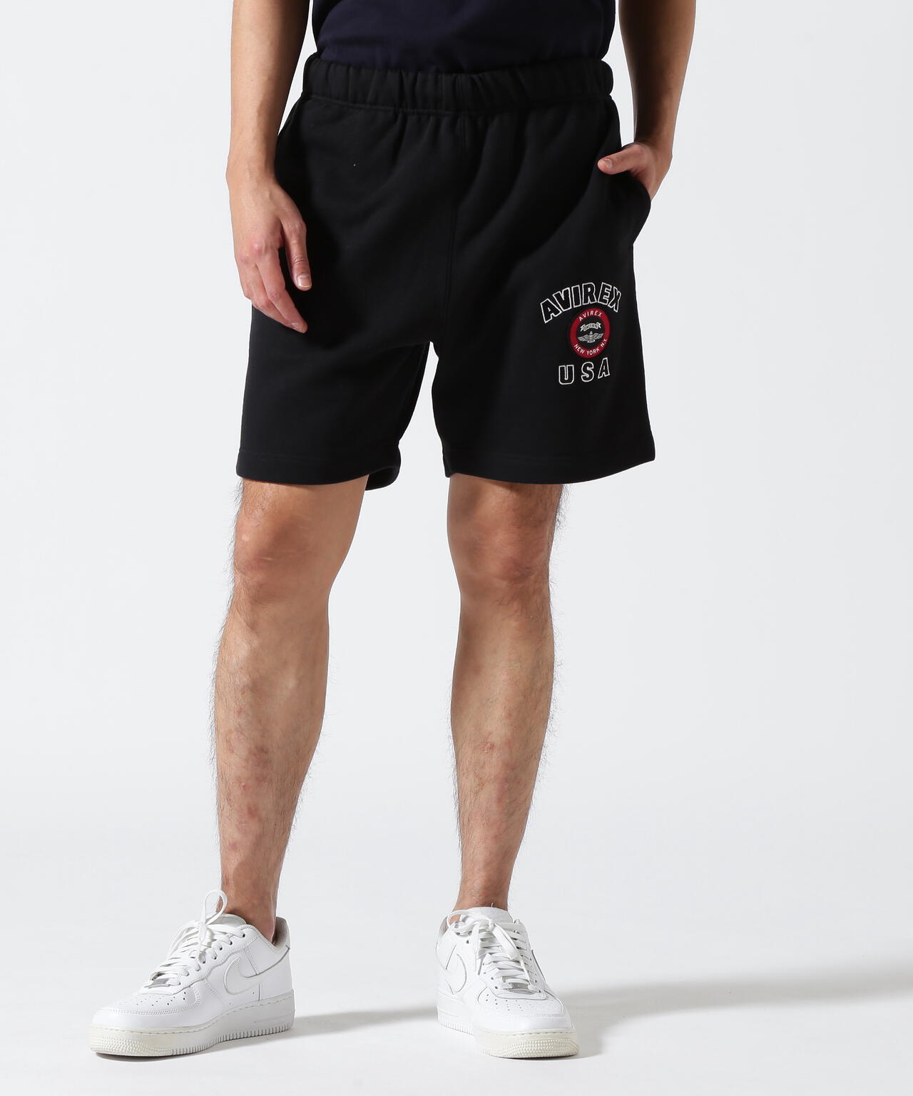 《直営店限定》VARSITY LOGO SHORTS / バーシティ ロゴ ショーツ / AVIREX / アヴィレックス