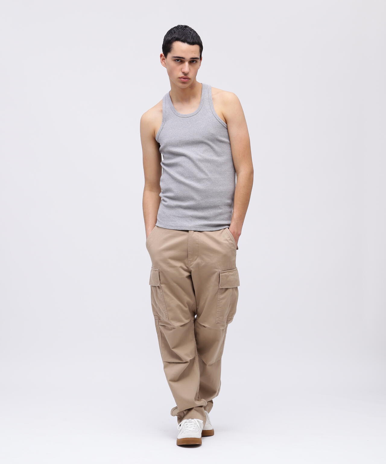 《DAILY/デイリー》RIB TANK TOP BACK CROSS/リブ タンクトップ バッククロス デイリーウェア