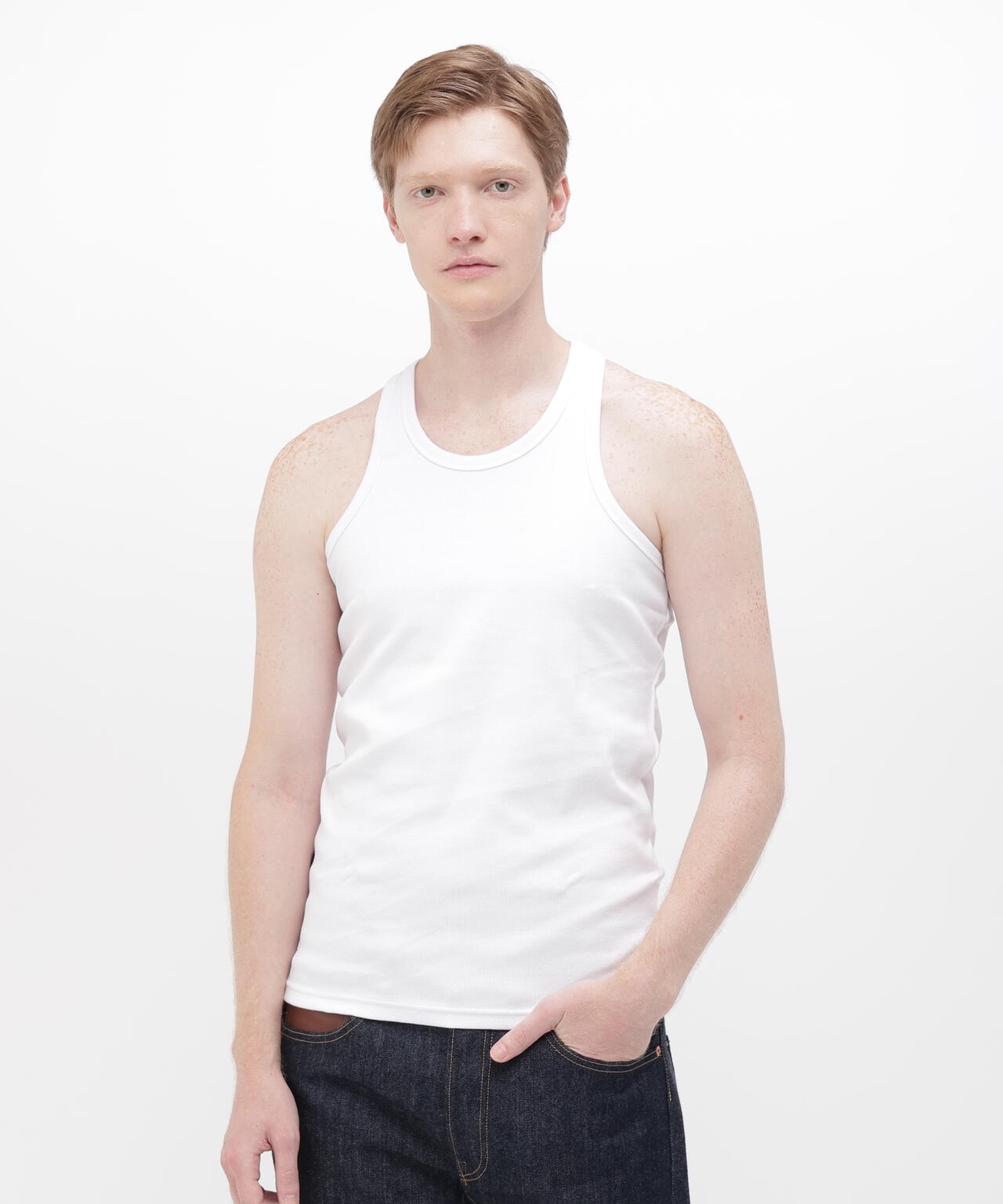 《DAILY/デイリー》RIB TANK TOP BACK CROSS/リブ タンクトップ バッククロス デイリーウェア