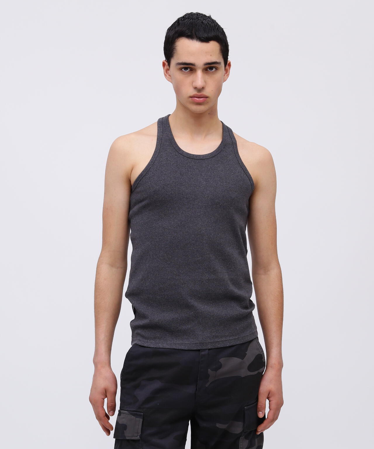 《DAILY/デイリー》RIB TANK TOP BACK CROSS/リブ タンクトップ バッククロス デイリーウェア