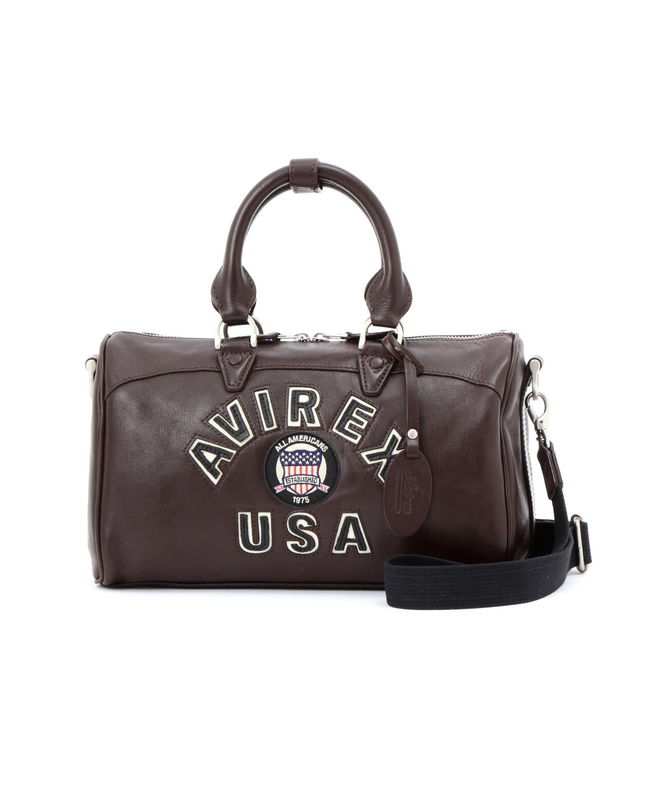 VARSITY LEATHER MINI DUFFLE BAG/バーシティーミニダッフルバッグ
