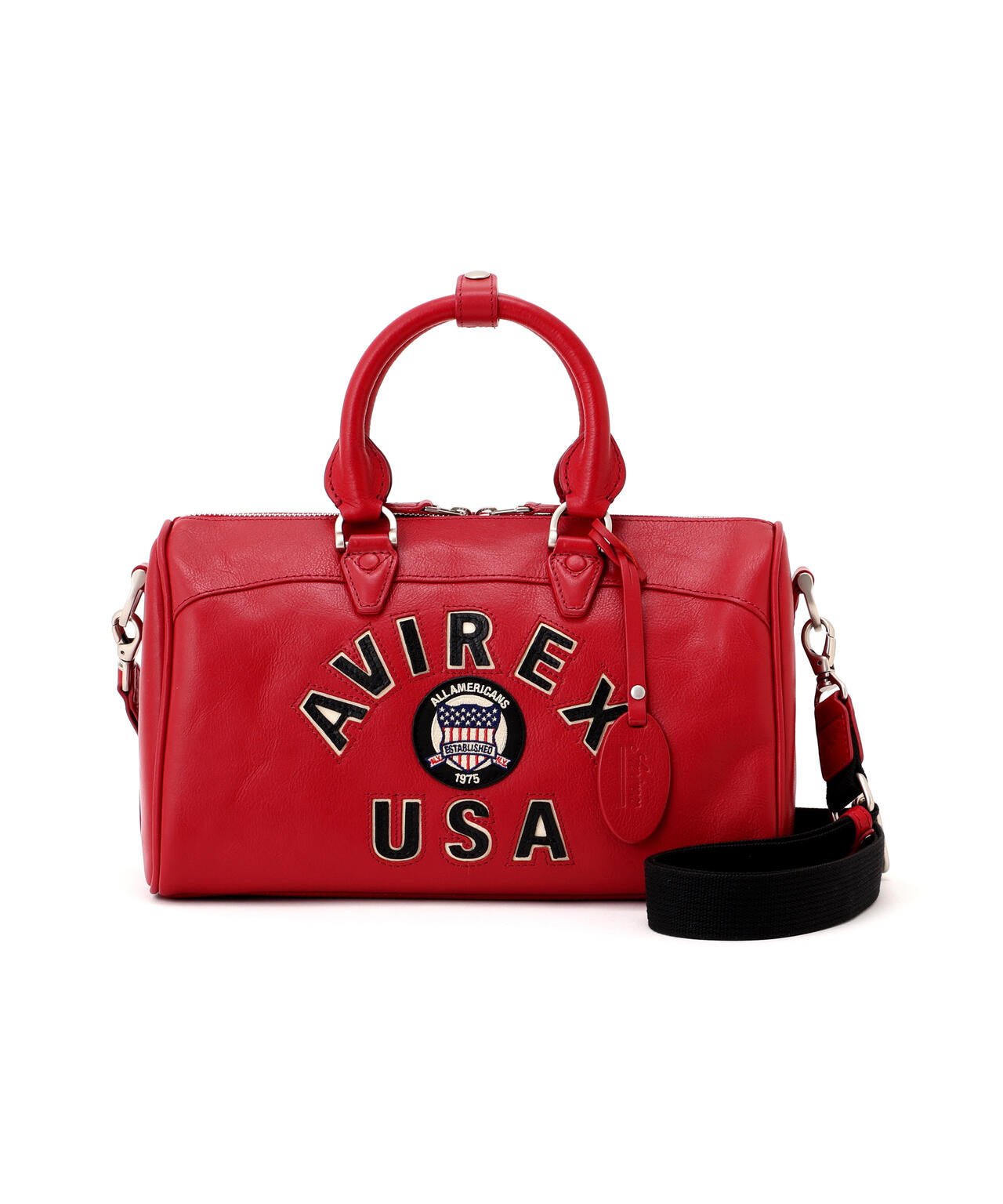 VARSITY LEATHER MINI DUFFLE BAG/バーシティーミニダッフルバッグ