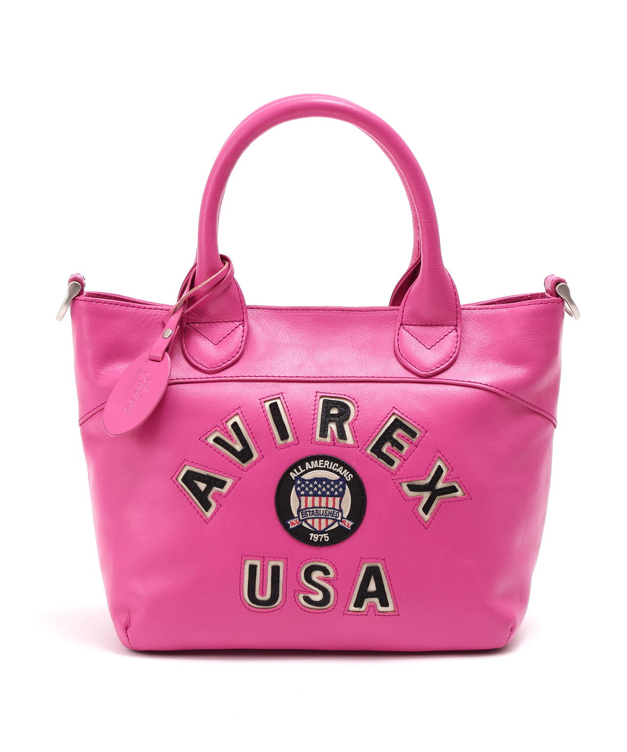 VARSITY LEATHER MINI TOTE BAG / AVX5626