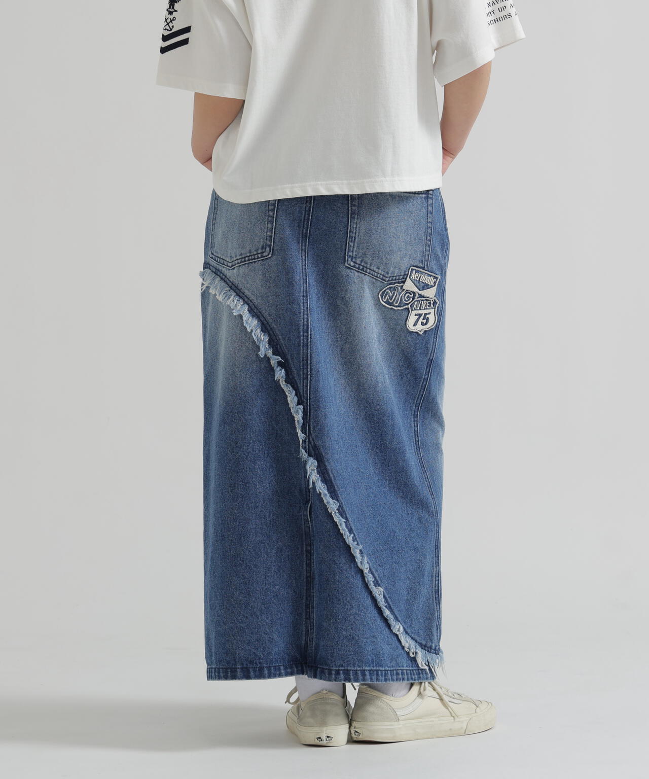 WAPPEN DENIM LONG SKIRT