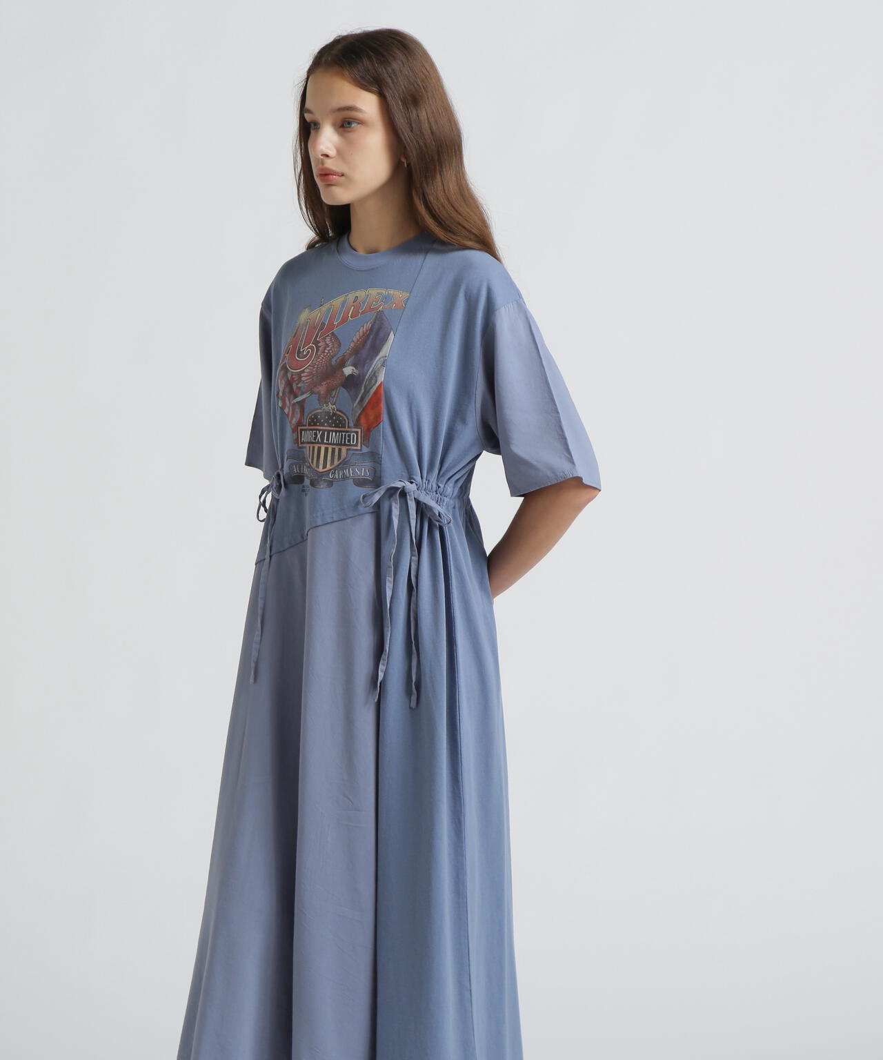 《直営店限定》REMAKE‐STYLE DRESS WITH EAGLE PRINT