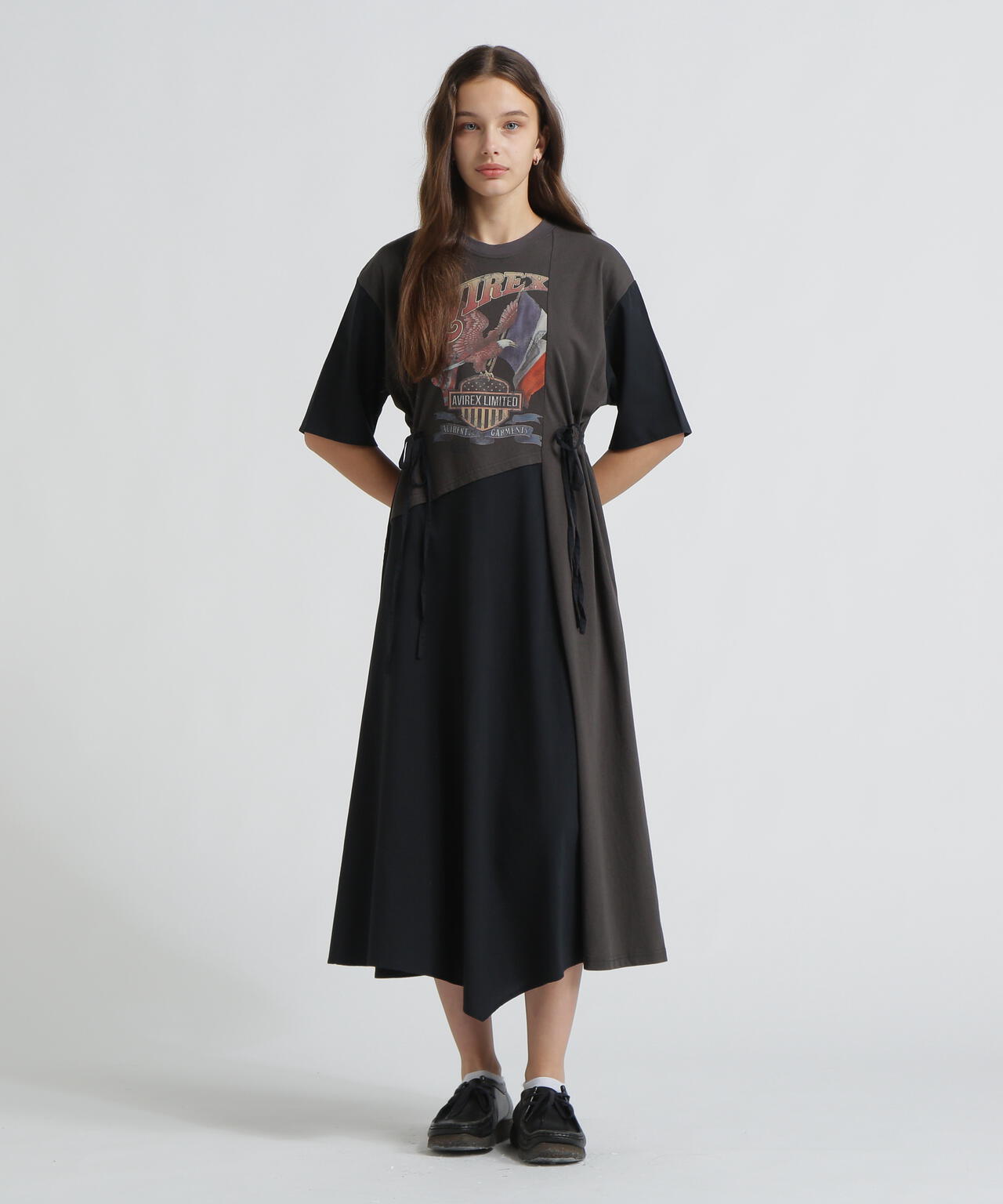 《直営店限定》REMAKE‐STYLE DRESS WITH EAGLE PRINT