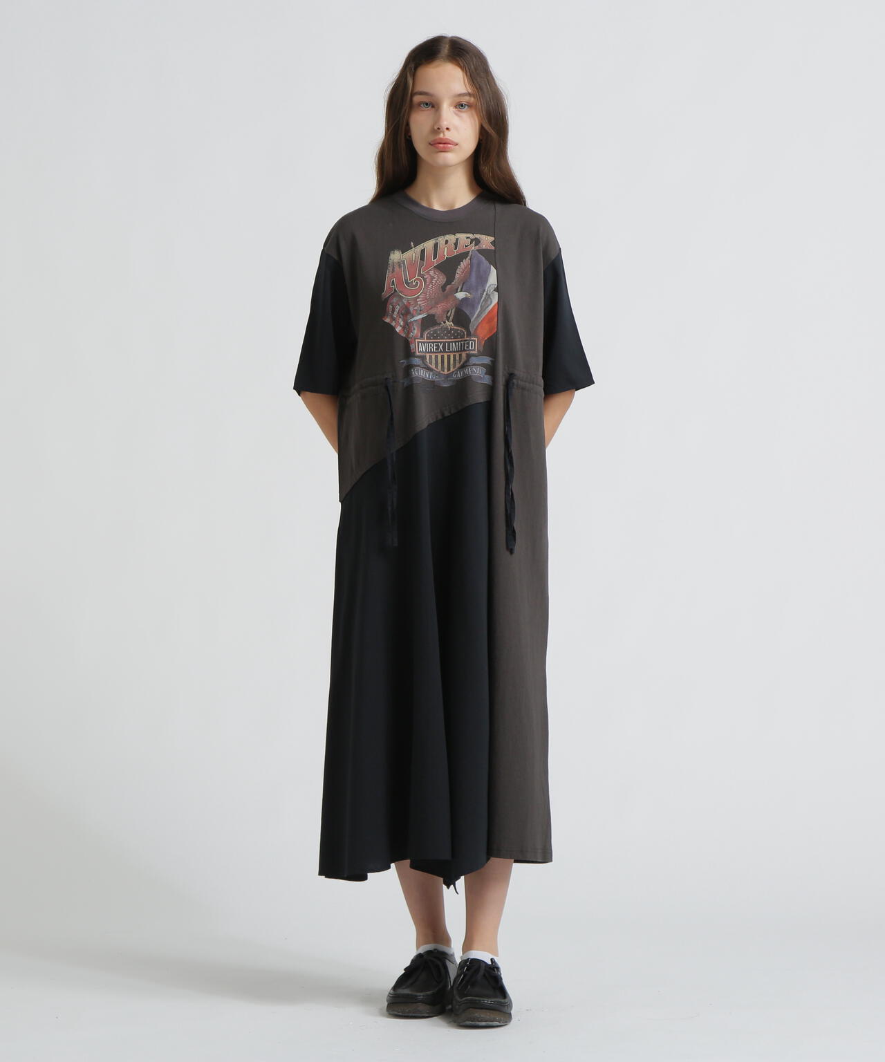 《直営店限定》REMAKE‐STYLE DRESS WITH EAGLE PRINT