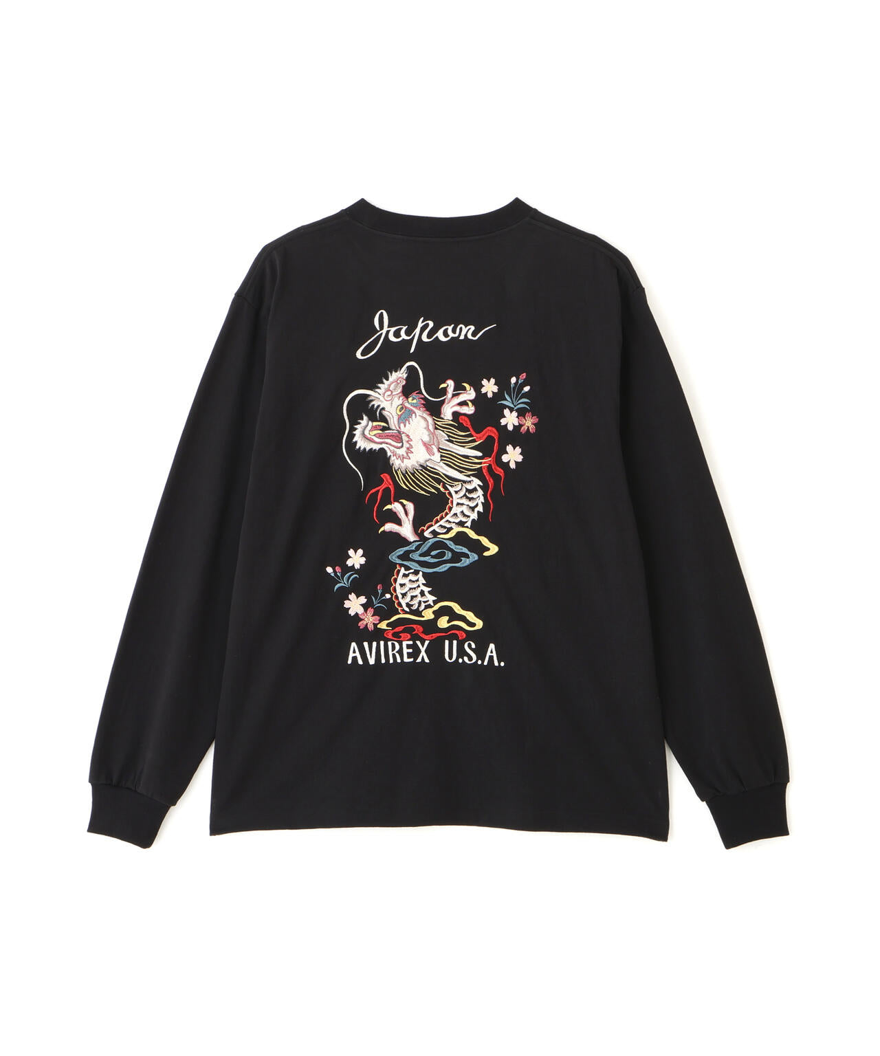 SOUVENIR L/S T-SHIRT ”DRAGON& CHERRY BLOSSOMS”