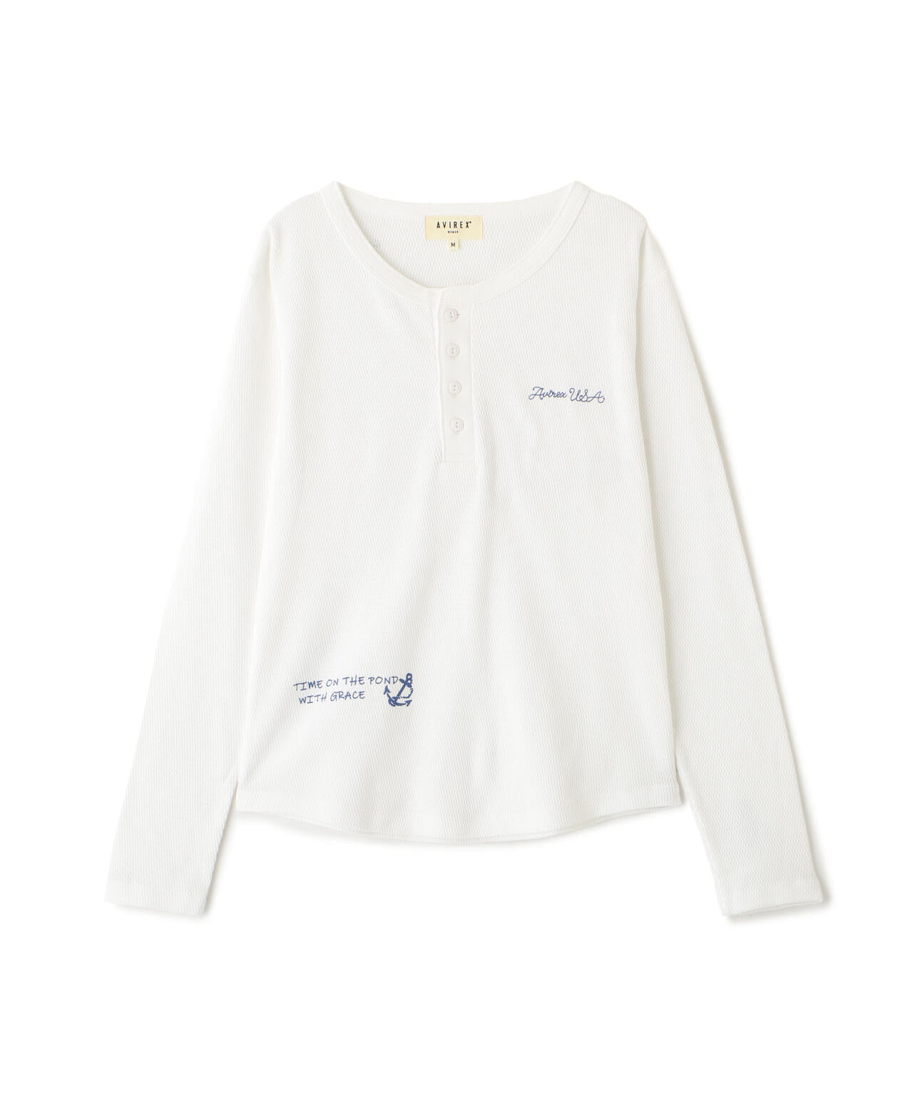《WOMAN》HONEYCOMB WAFFLE HENLEY