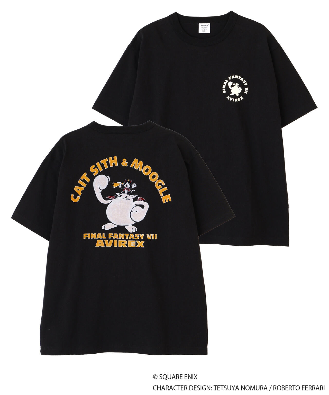 《AVIREX × FINAL FANTASY VII REMAKE》CREW NECK T-SHIRT ”CaitSith&MOOGLE”