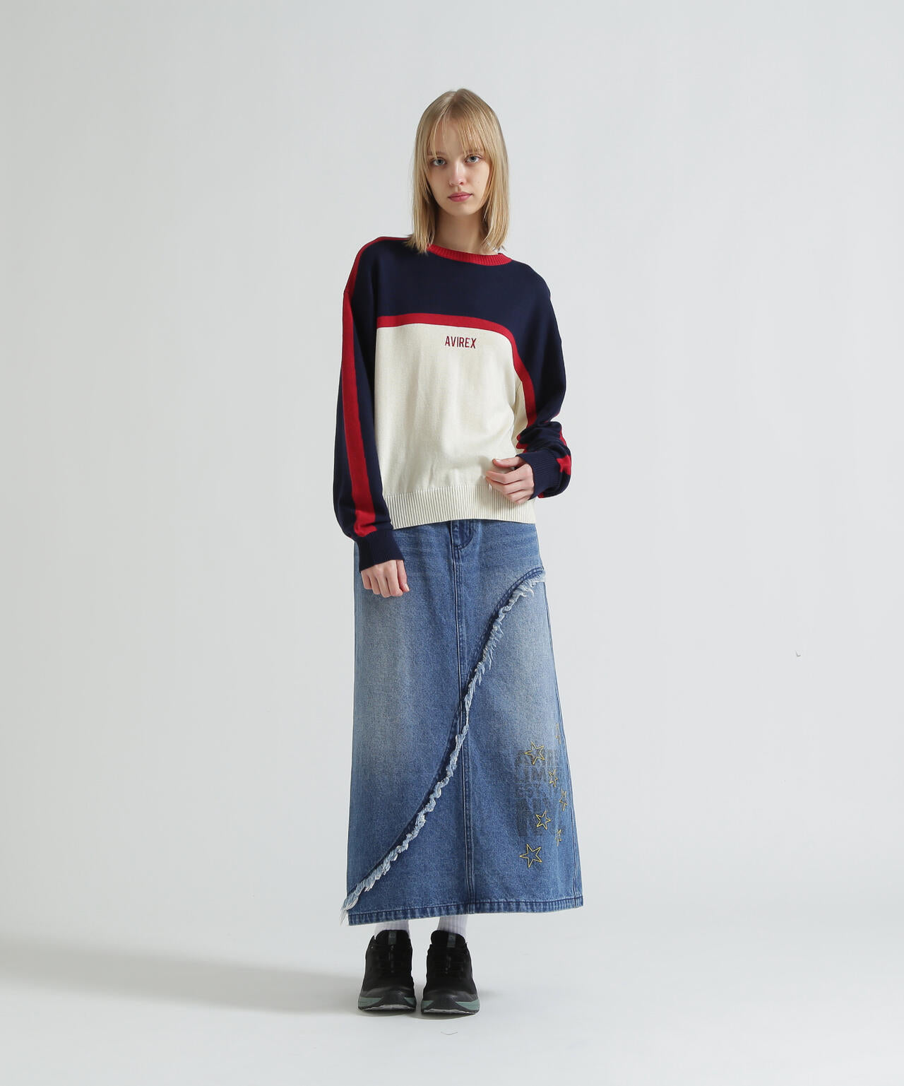 MULTI-TONE KNIT PULLOVER
