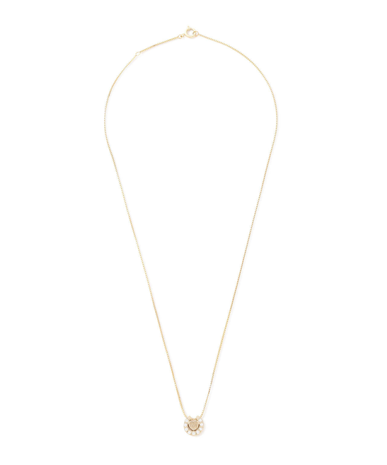 HEART HORSESHOE CZ NECKLACE(GOLD) by J.H.M CO.LTD.