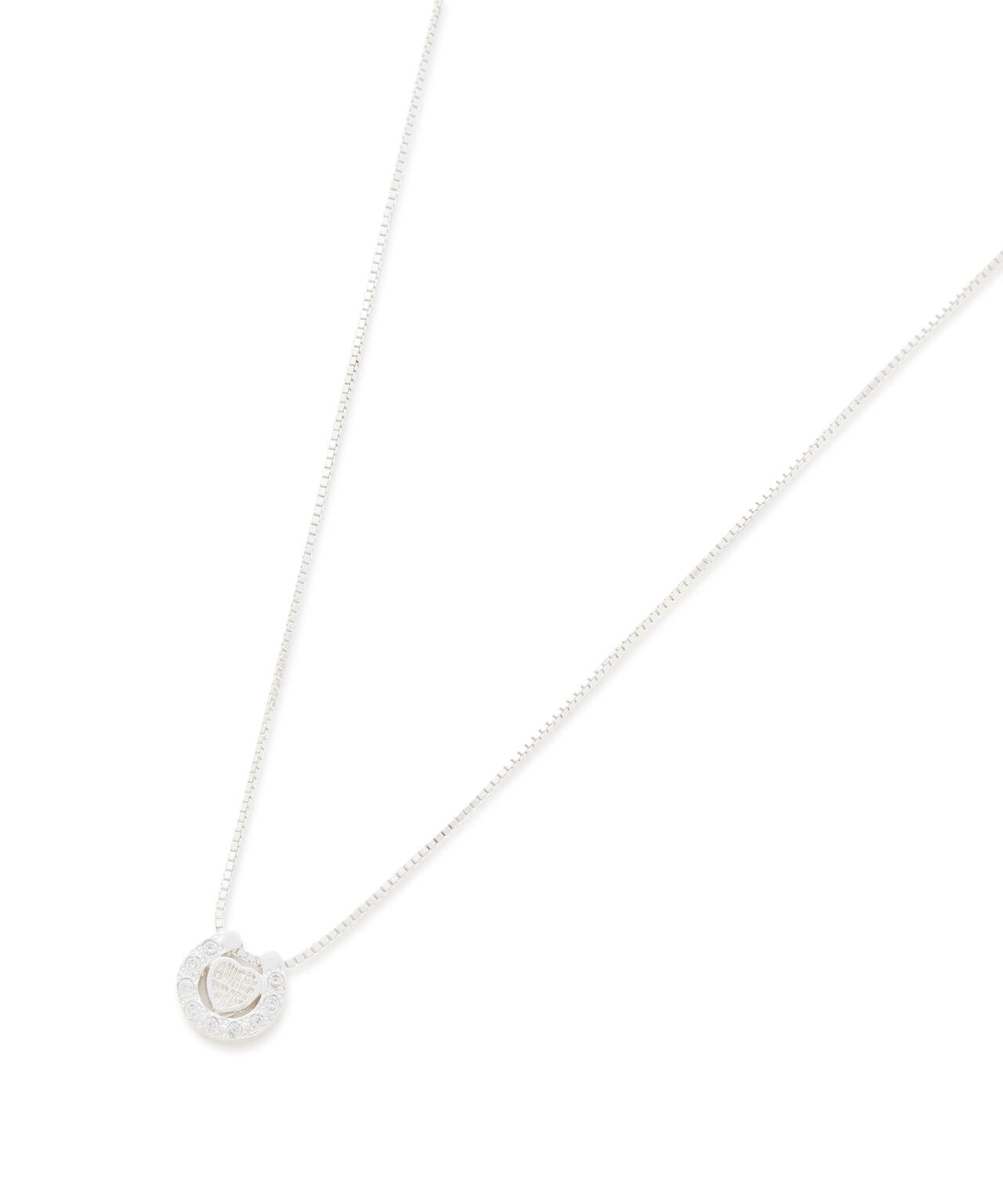 HEART HORSESHOE CZ NECKLACE(SILVER) by J.H.M CO.LTD.