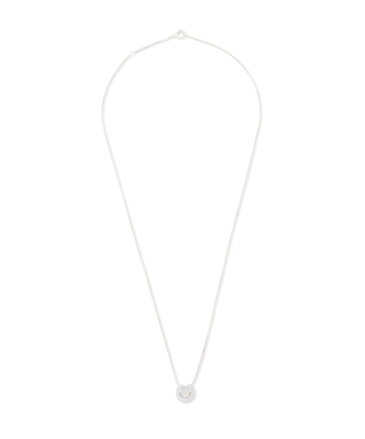 HEART HORSESHOE CZ NECKLACE(SILVER) by J.H.M CO.LTD.