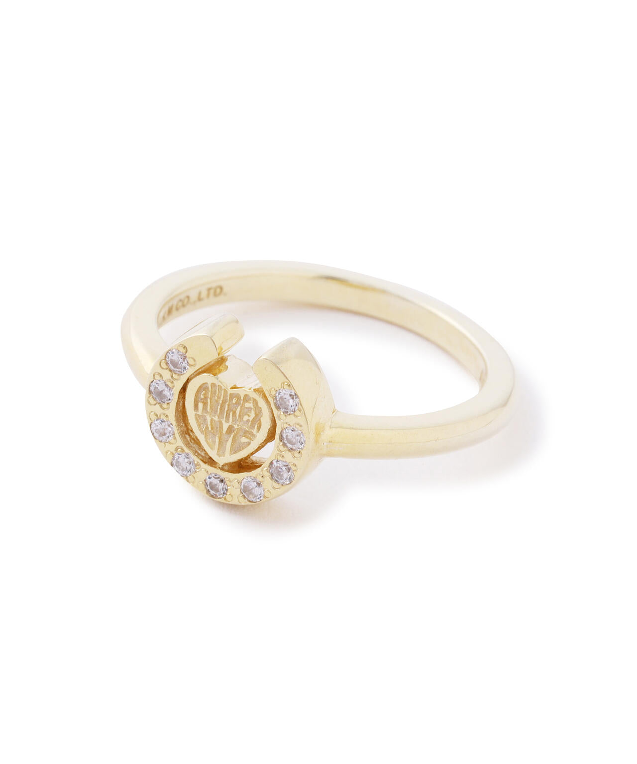 HEART HORSESHOE CZ RING(GOLD)by J.H.M CO.LTD.