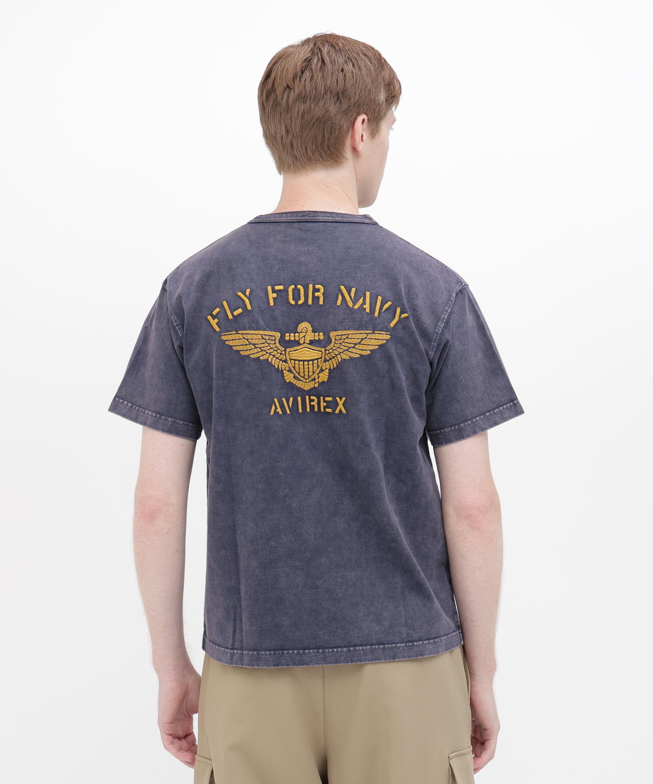 《NAVAL COLLECTION》SHORT SLEEVE HENLEY T-SHIRT ”FLY FOR NAVY”