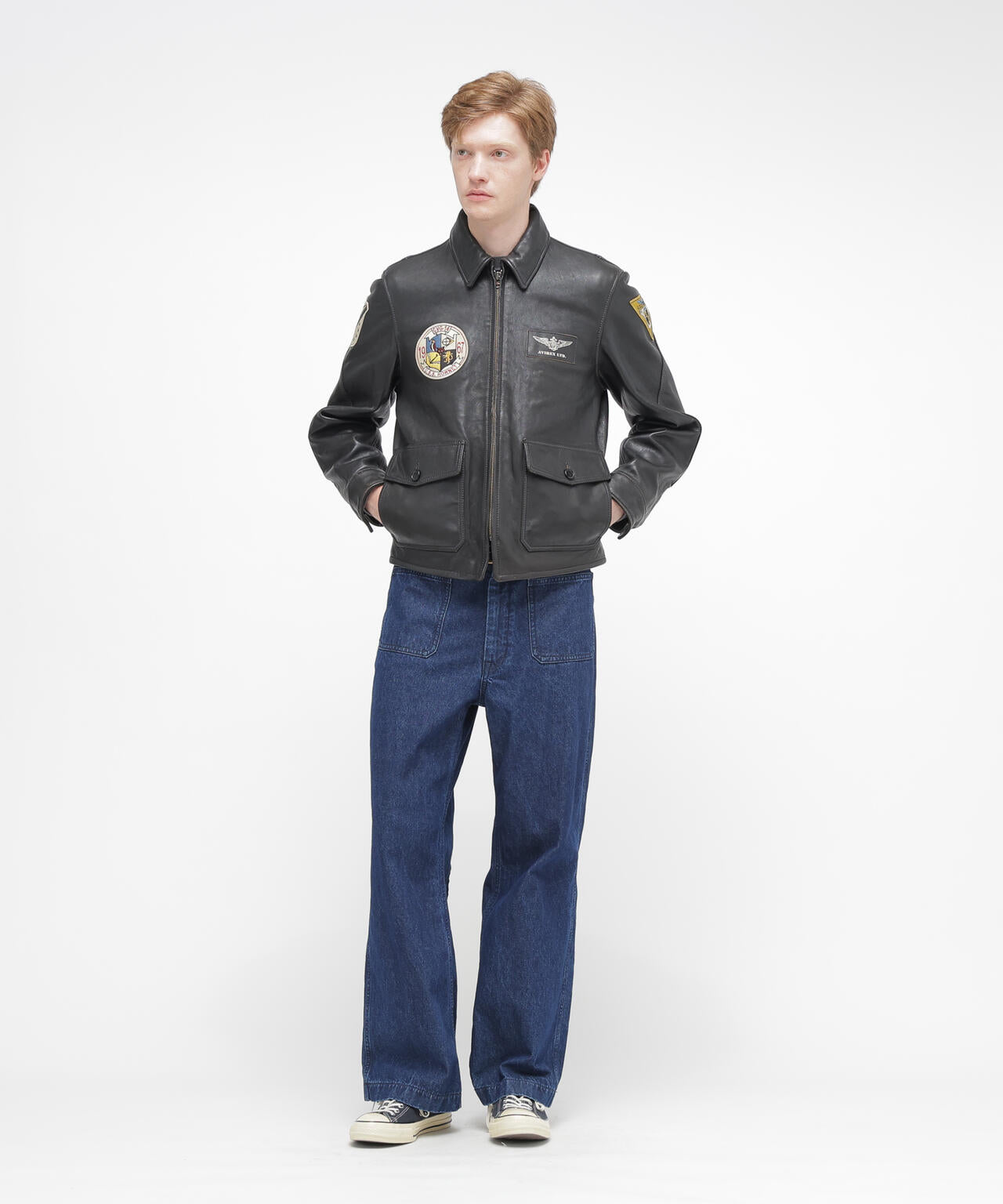 《NAVAL COLLECTION》M-421A LEATHER JACKET