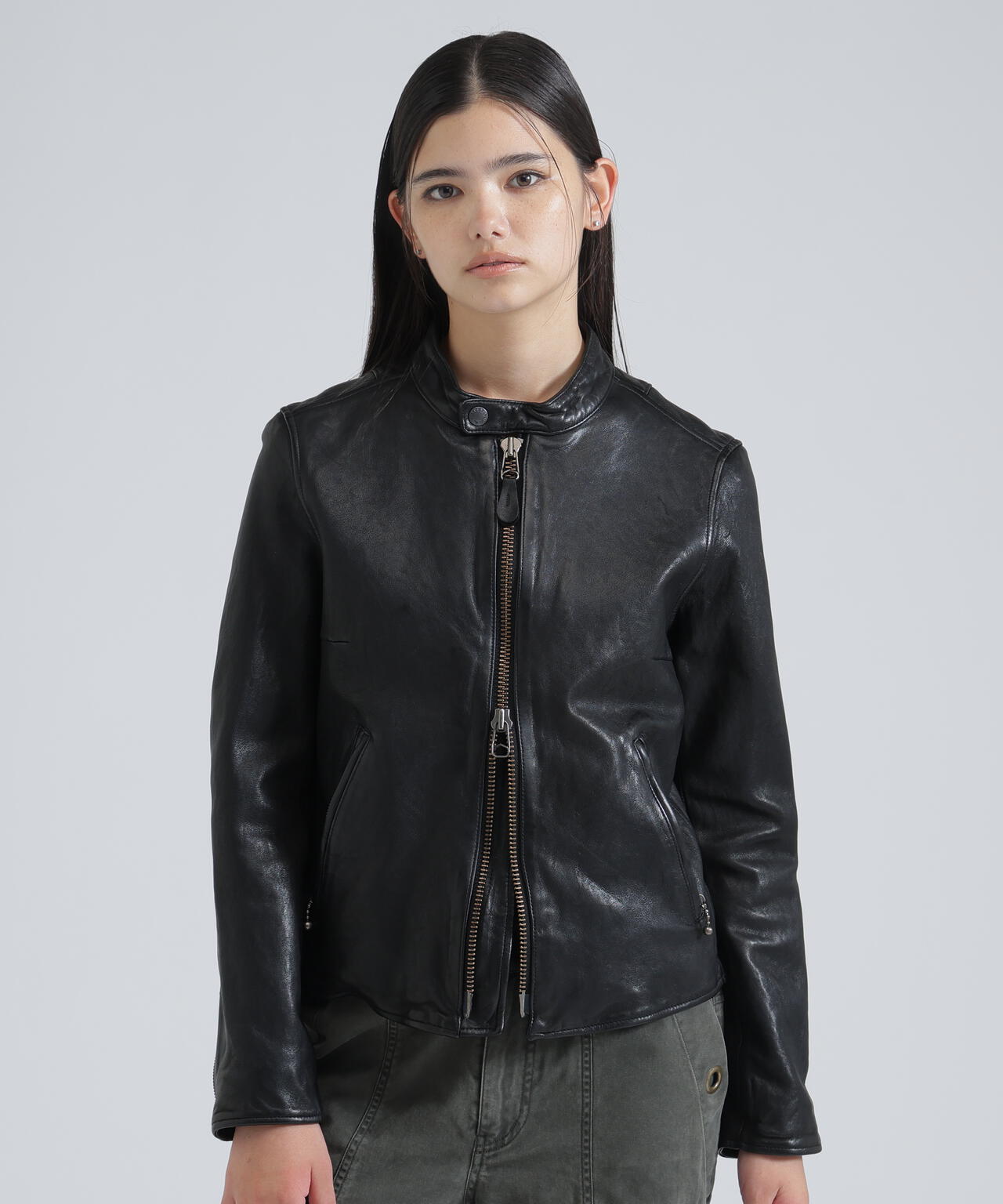 《WOMAN》SINGLE RIDERS LEATHER JACKET