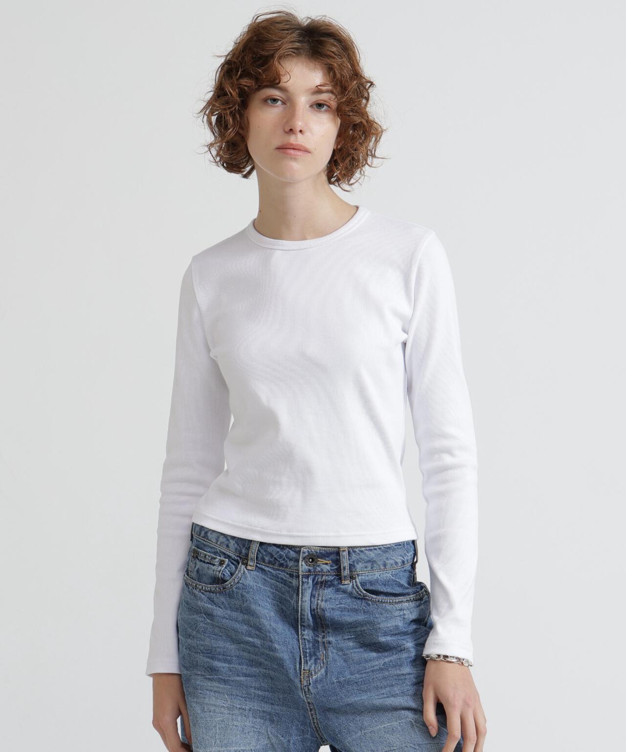 《DAILY/デイリー/WOMAN》L/S CREW NECK T-SHIRT