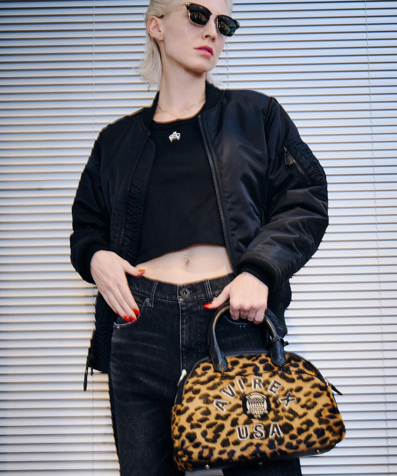 《直営店限定》LX VARSITY LEATHER MINI BOSTON BAG