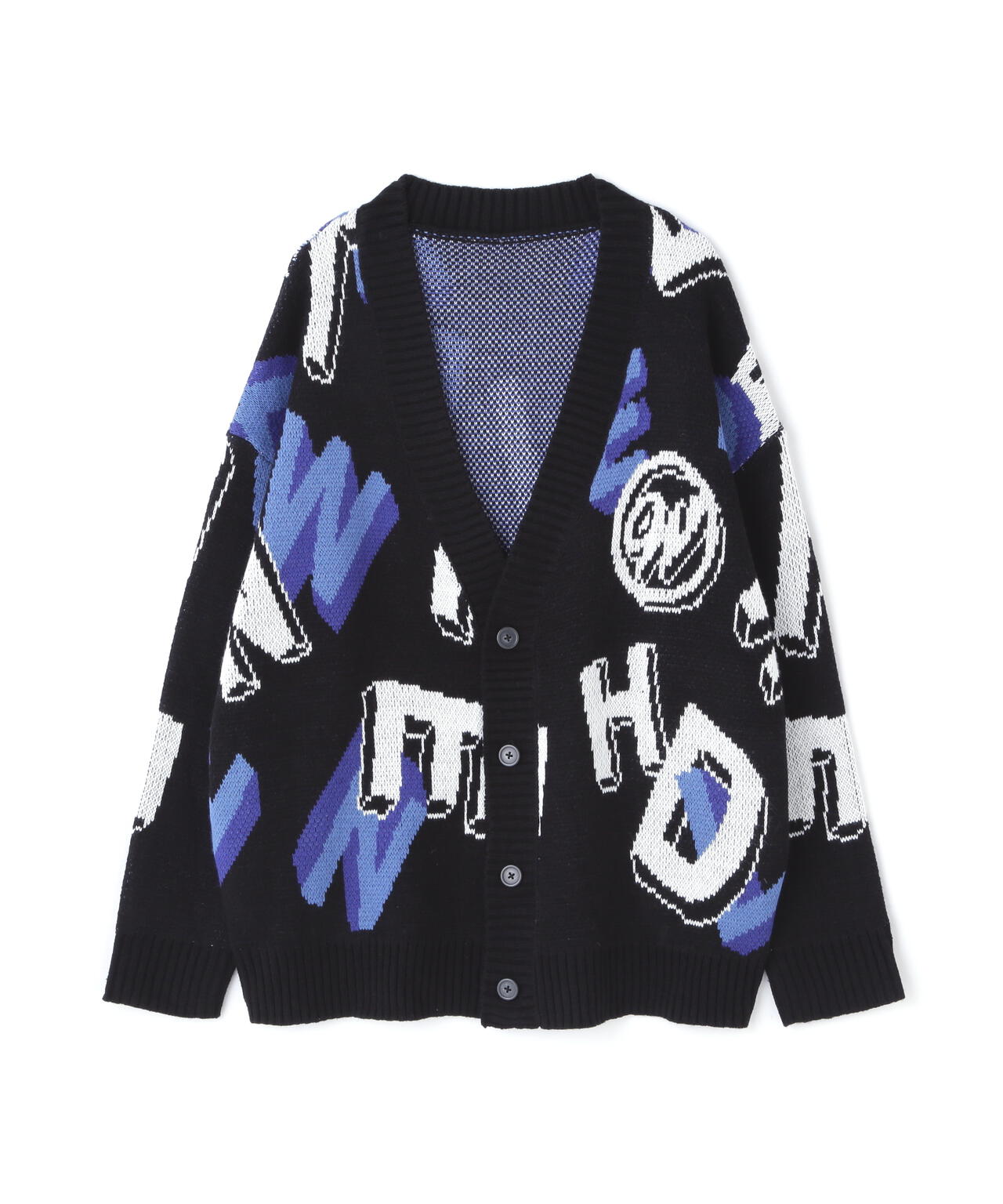 【WEB&DEPOT限定】WHITELAND/ホワイトランド/CARDIGAN/総柄カーディガン