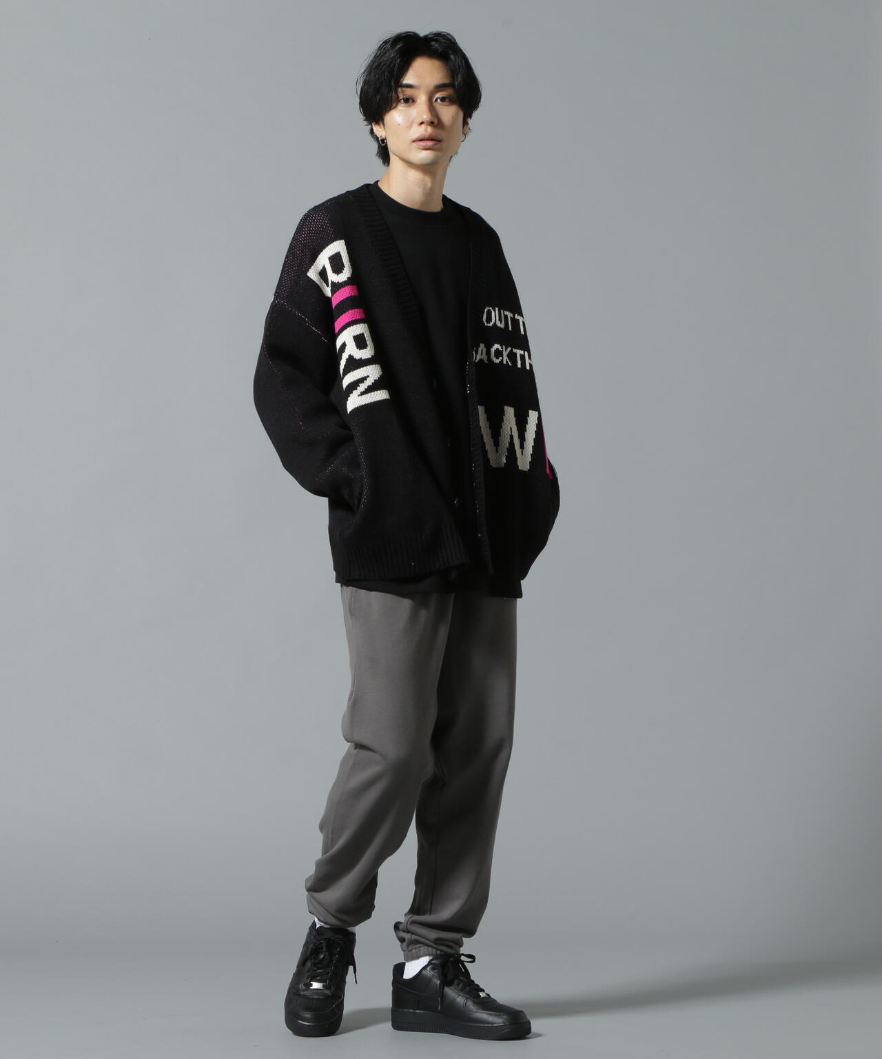 【WEB&DEPOT限定】WHITELAND/ホワイトランド/LOGO CARDIGAN
