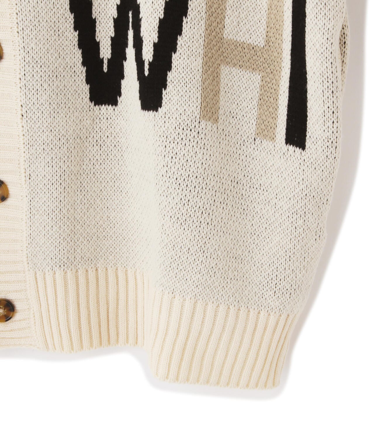【WEB&DEPOT限定】WHITELAND/ホワイトランド/LOGO CARDIGAN