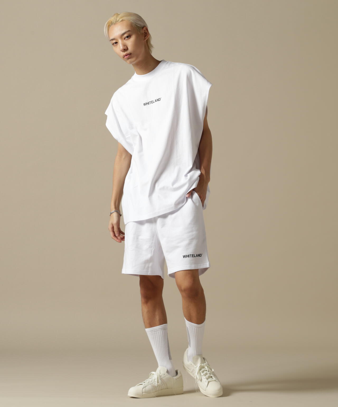 WEB&DEPOT限定/WHITELAND/ホワイトランド/OWL/LOGO SWT SHORTS/ロゴ スウェットショーツ