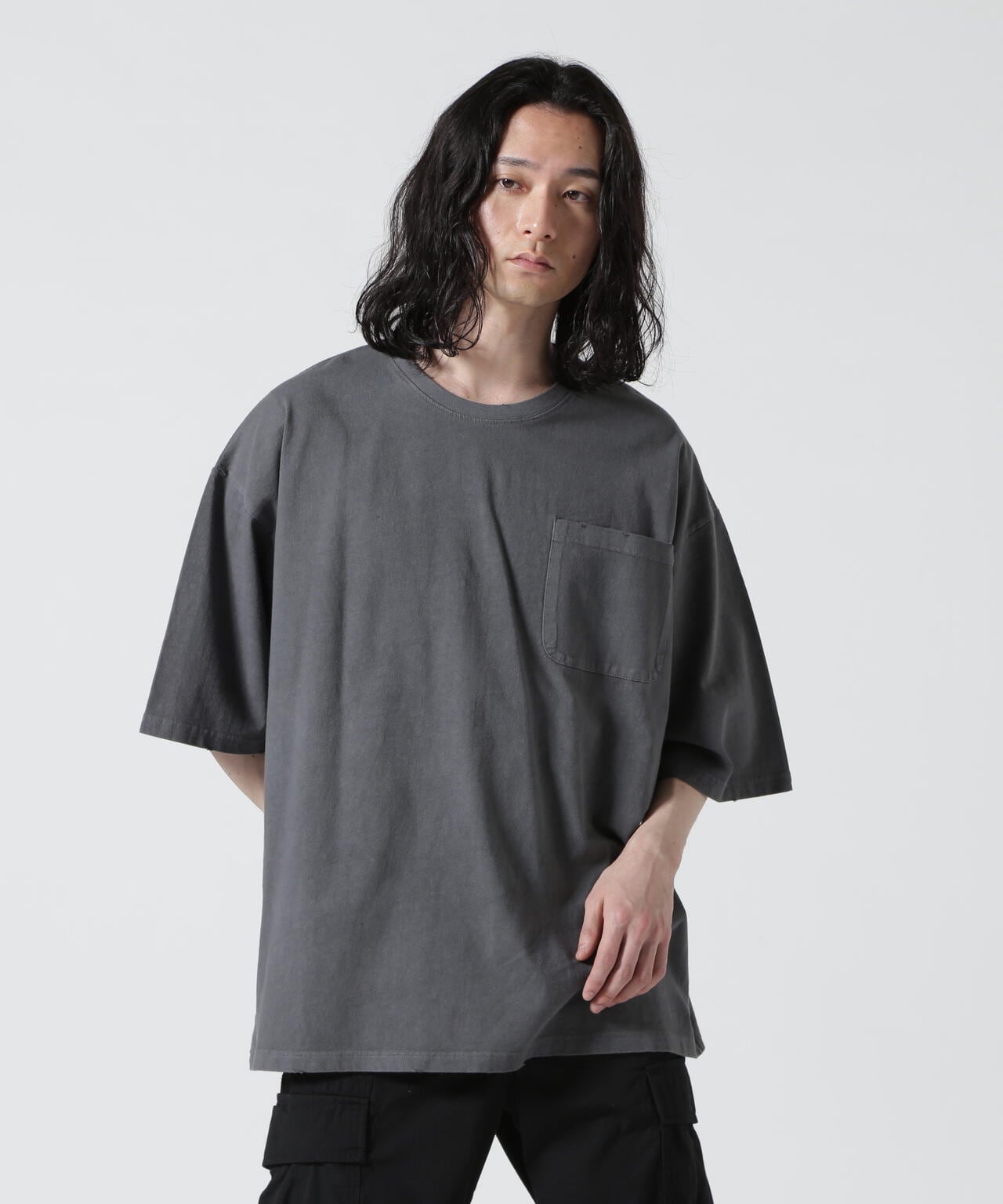 【WEB&DEPOT限定】DankeSchon/ダンケシェーン/活性染ポケット S/S Tee