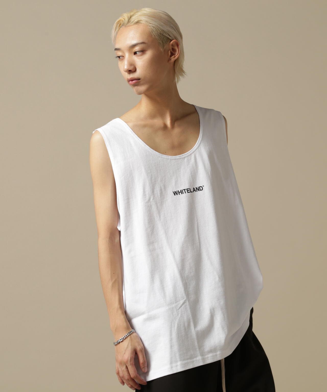 【WEB&DEPOT限定】WHITELAND/ホワイトランド/OWL/LOGO TT/オーバーサイズ タンクトップ