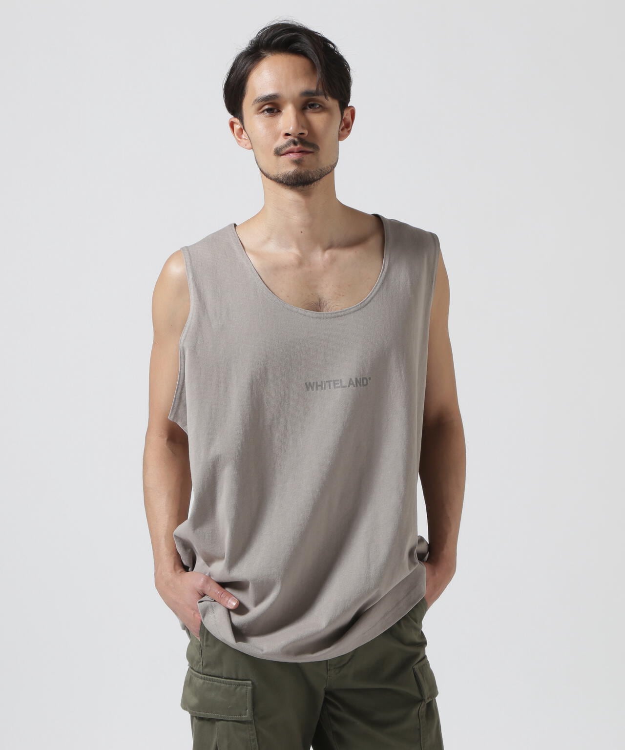 【WEB&DEPOT限定】WHITELAND/ホワイトランド/OWL/LOGO TT/オーバーサイズ タンクトップ