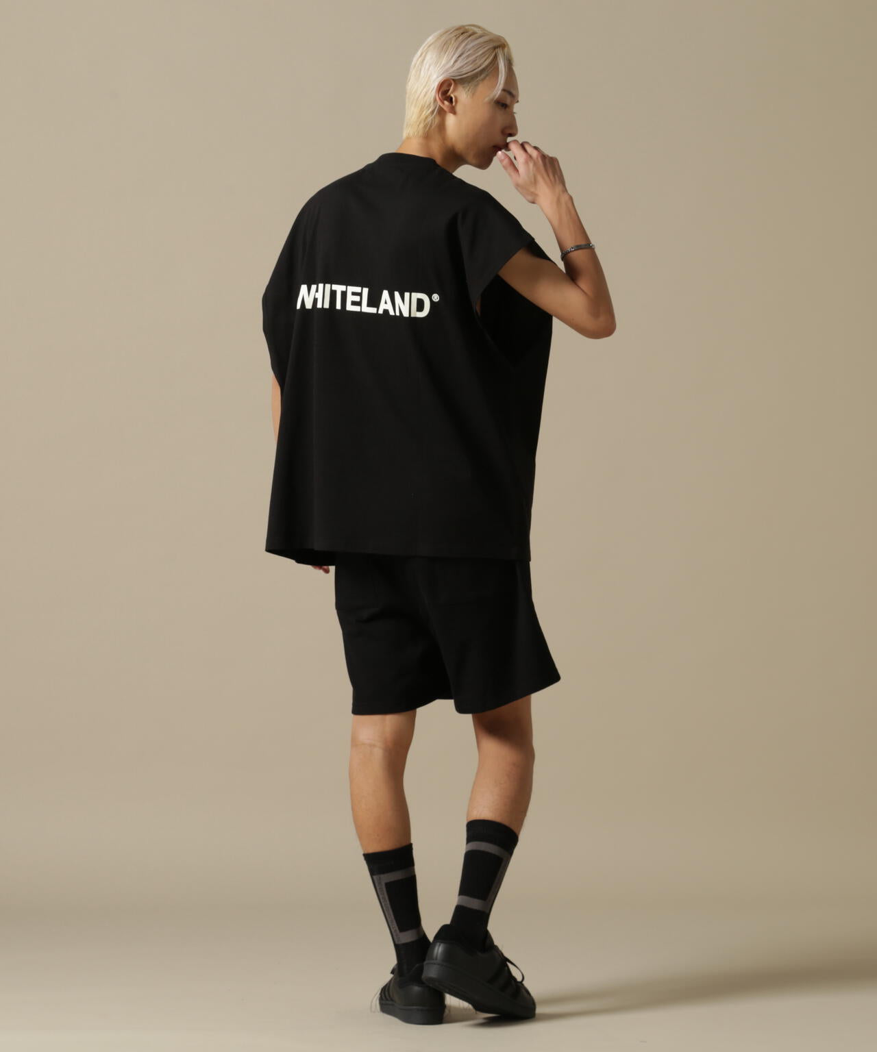 WEB&DEPOT限定/WHITELAND/ホワイトランド/OWL/LOGO NS/ロゴ ノースリーブ