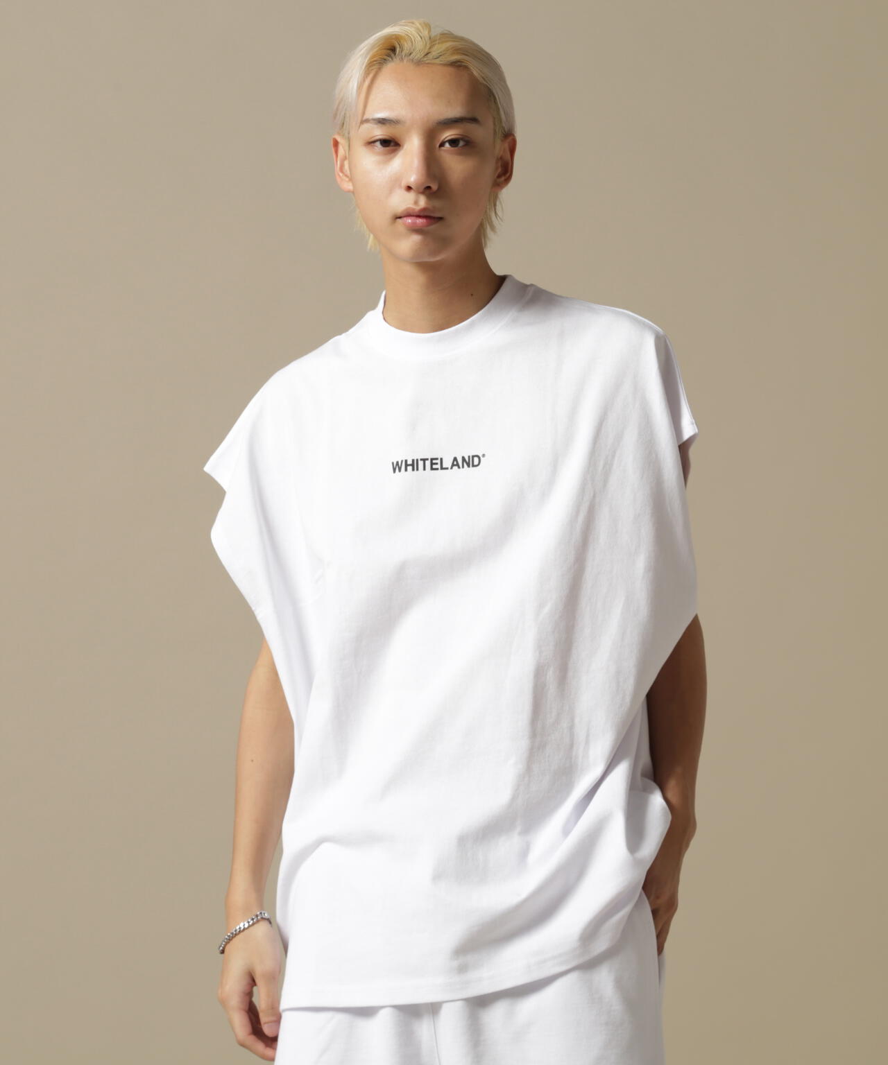 WEB&DEPOT限定/WHITELAND/ホワイトランド/OWL/LOGO NS/ロゴ ノースリーブ