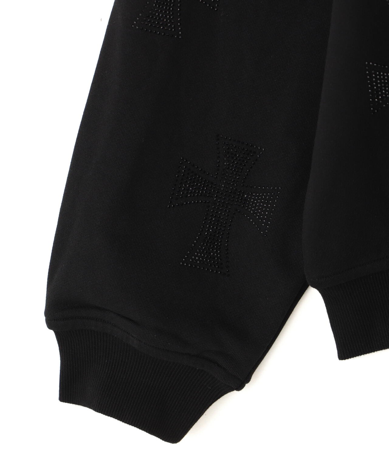 UNKNOWNLONDON/アンノウンロンドン/BLACK×BLACK CROSS REVERSIBLE ZIP HOODIE