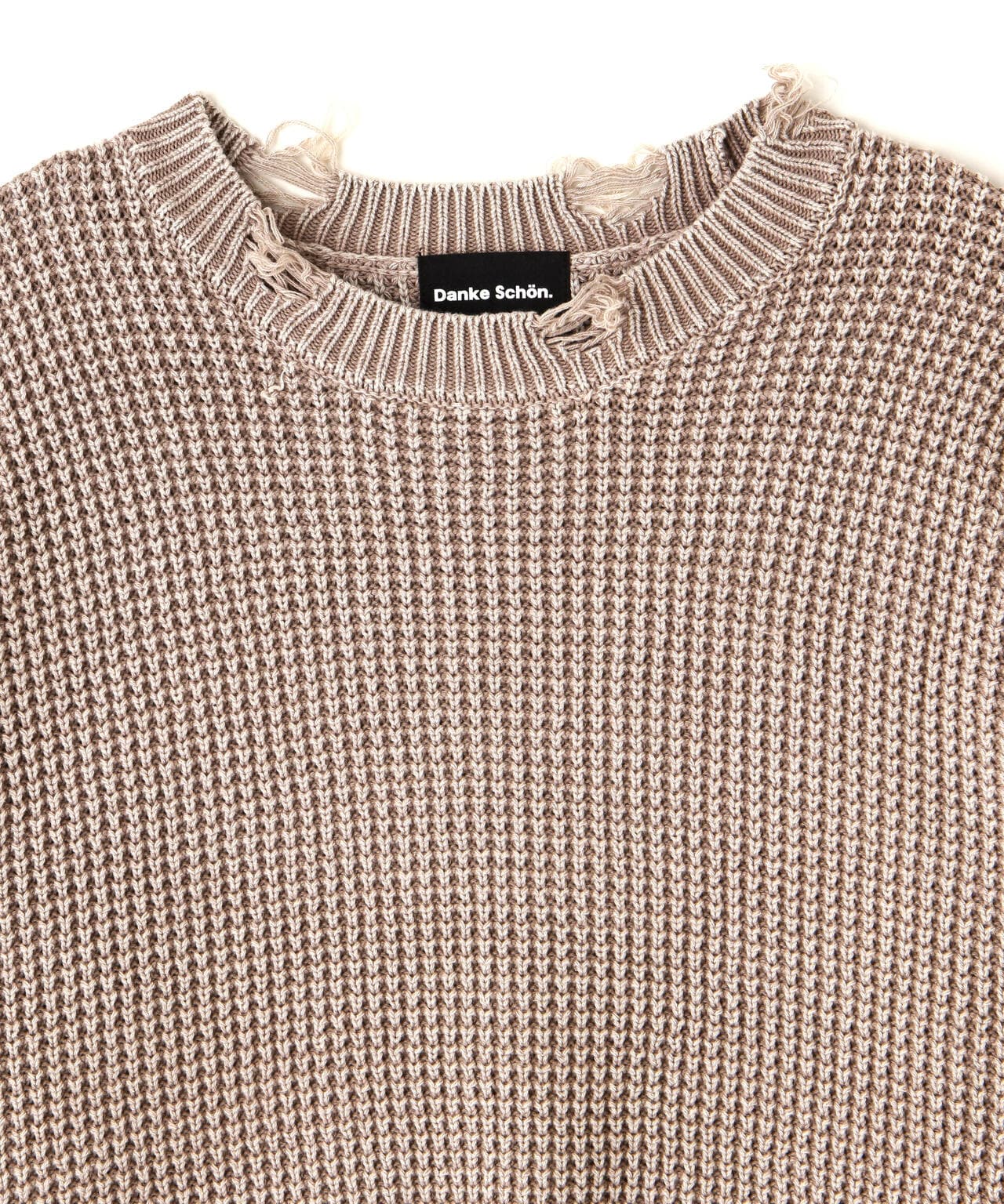 【WEB&DEPOT限定】Dankeschon/ダンケシェーン/PIGMENT STONEWASH DAMAGE AZE CREWNECK
