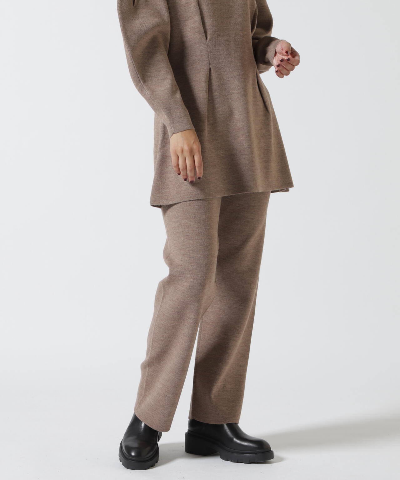 MANOF/マノフ/WAIST TUCK KNIT SET UP