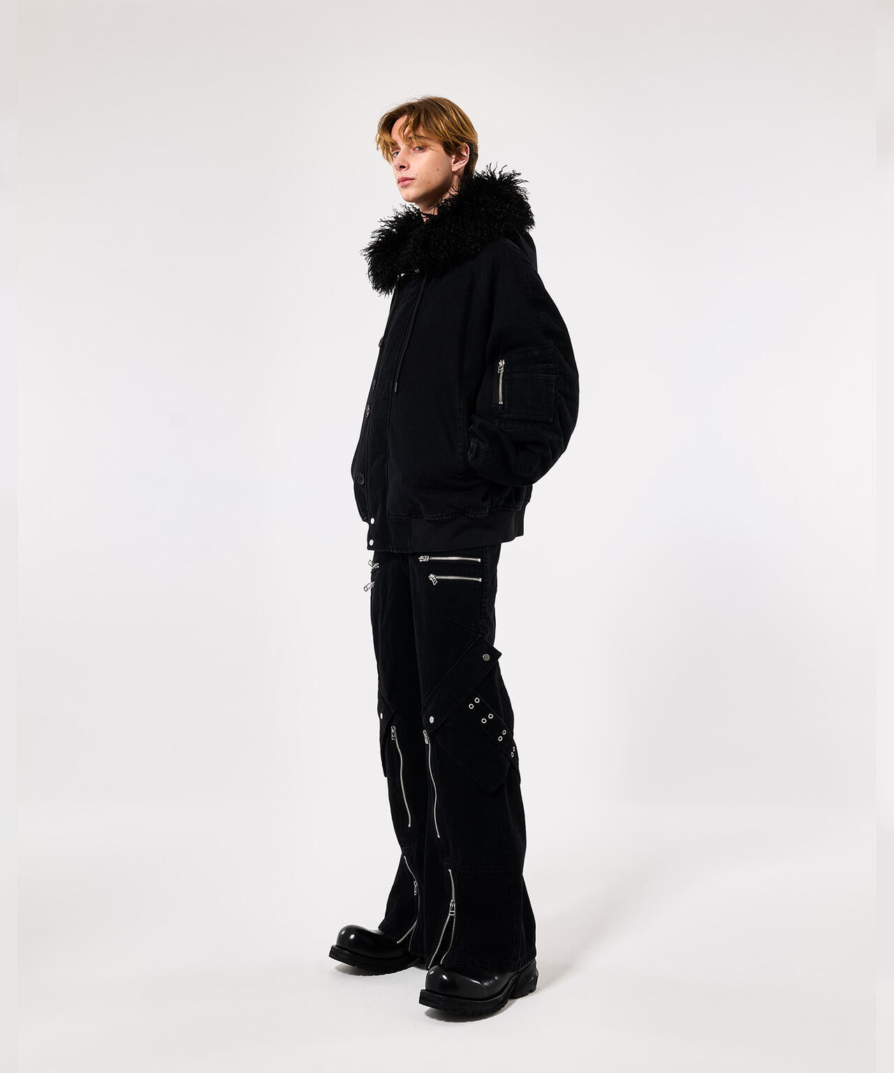 DankeSchon/ダンケシェーン/11ozD ZIP POCKET FLARE CARGO PANTS