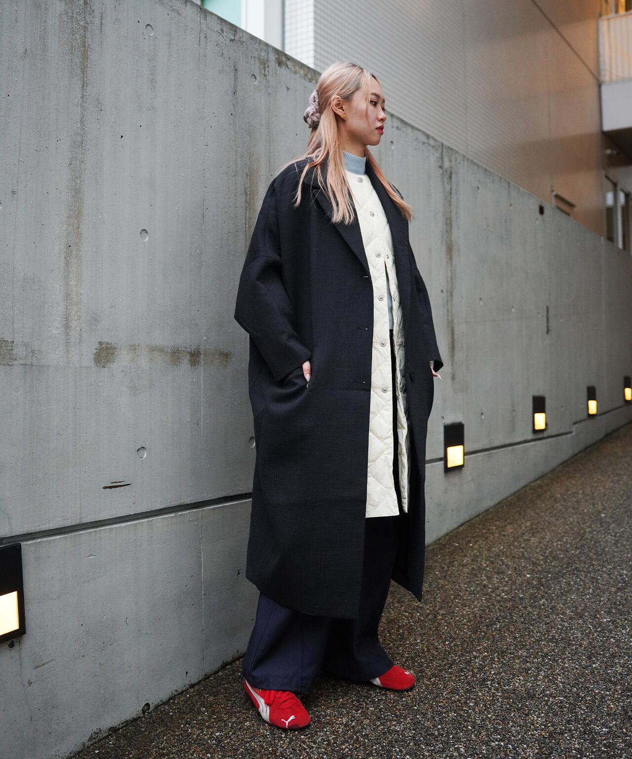 TAION/タイオン/【WOMENS】SINGLE CITY CREW NECK LONG DOWN COAT