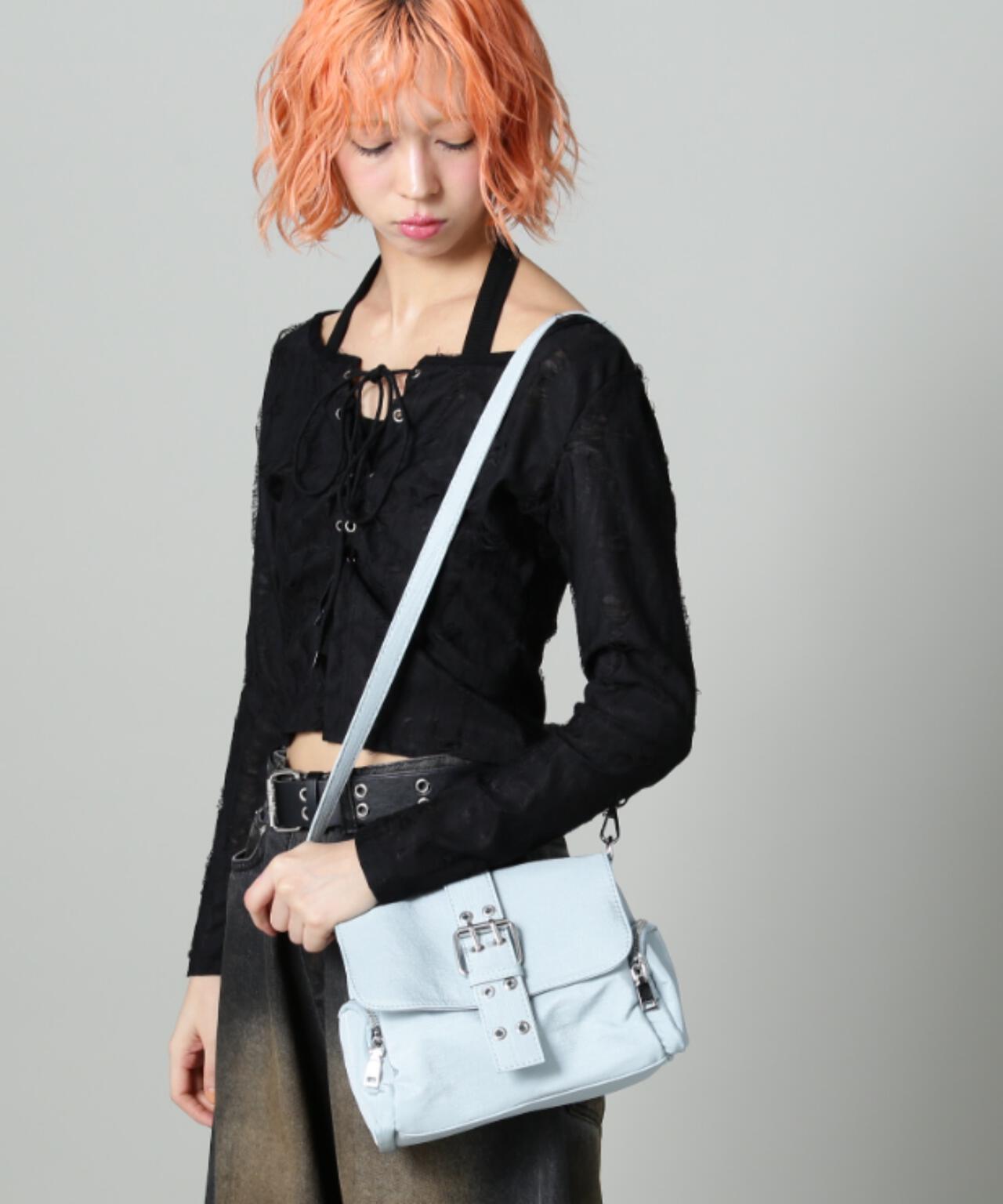 【WEB限定】SIS/エスアイエス/ベルトバックルスクエアバッグ