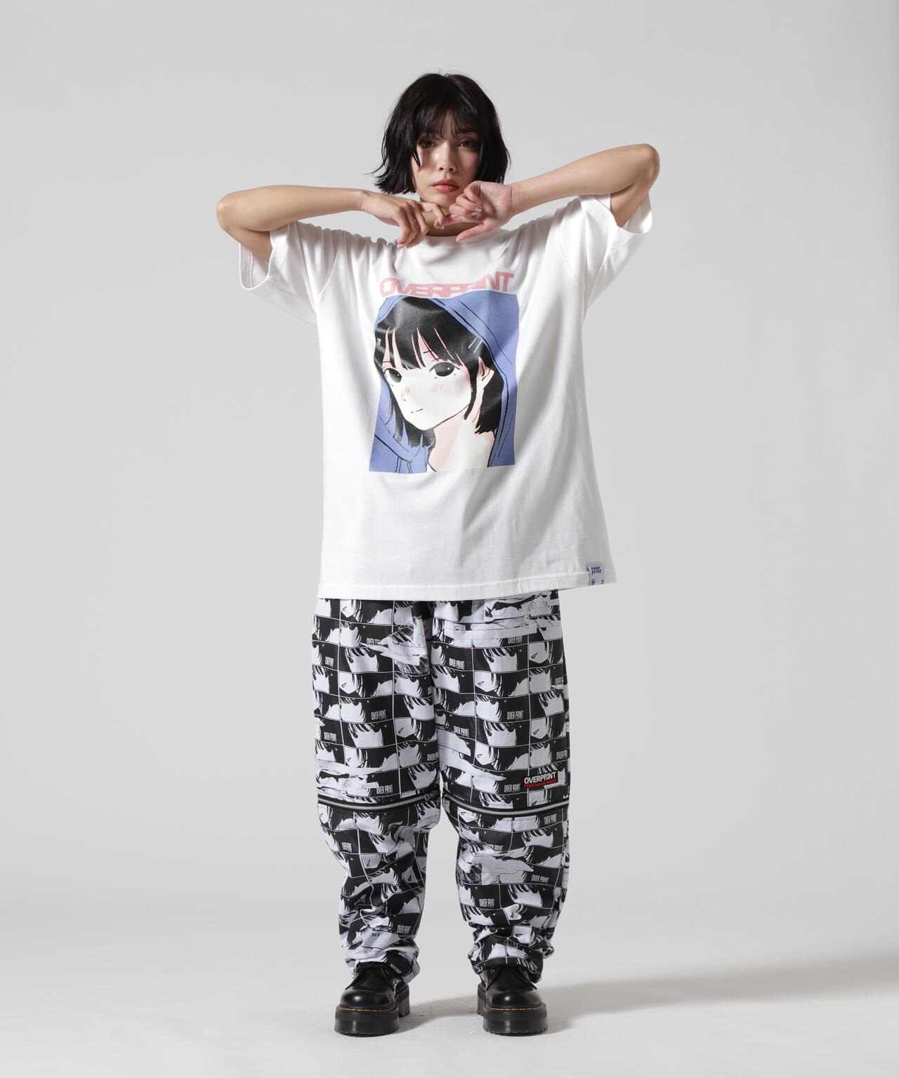 overprint/オーバープリント/FACE KNEE ZIP PANTS