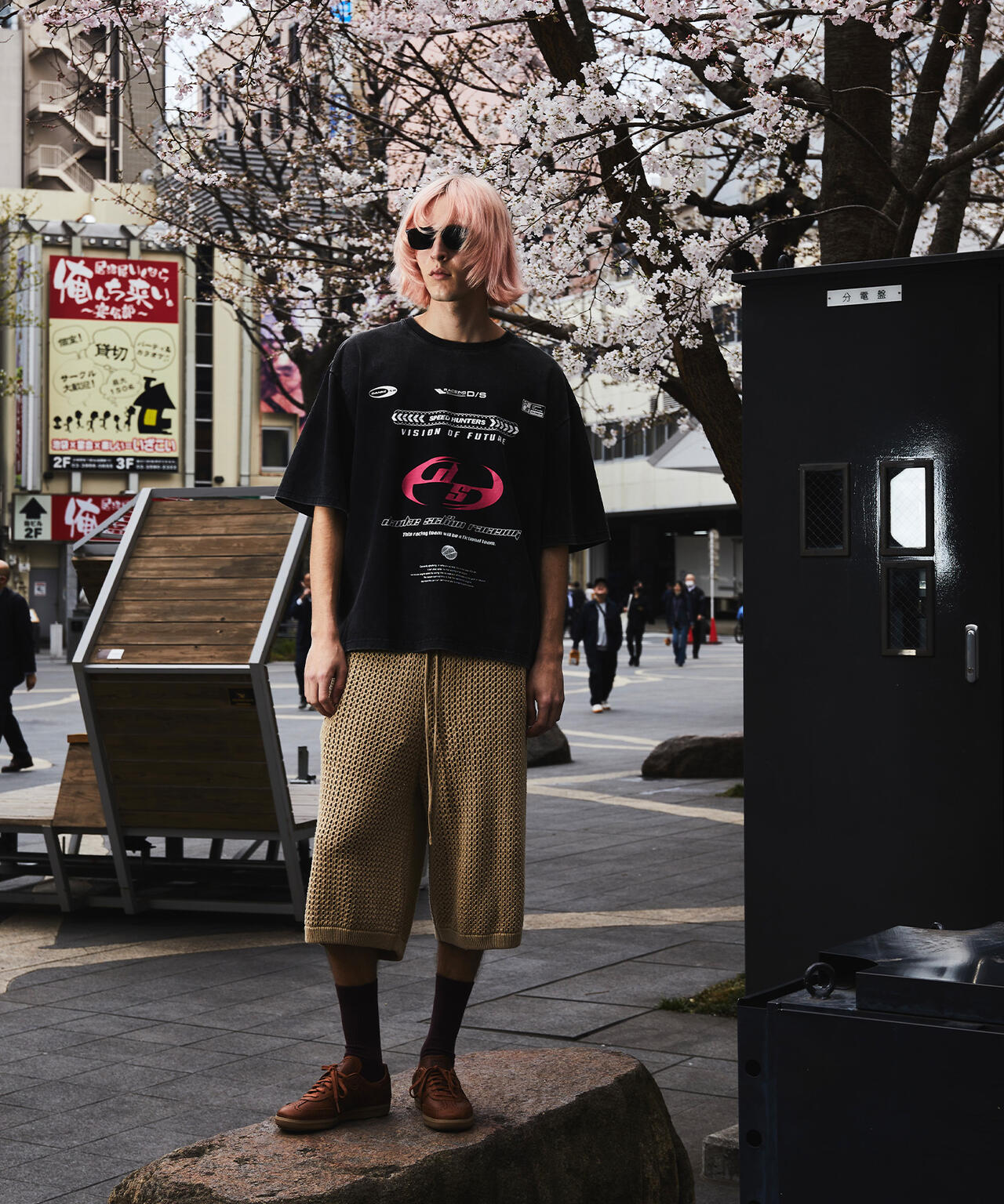 DankeSchon/ダンケシェーン/POWDER S/S TEE RACE PINK