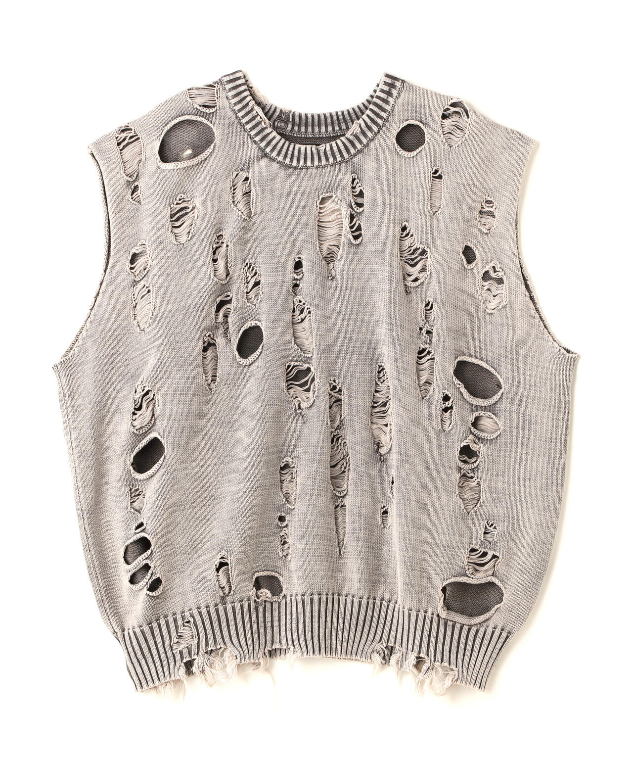 DankeSchon/ダンケシェーン/PIGMENT DAMAGE KNIT VEST