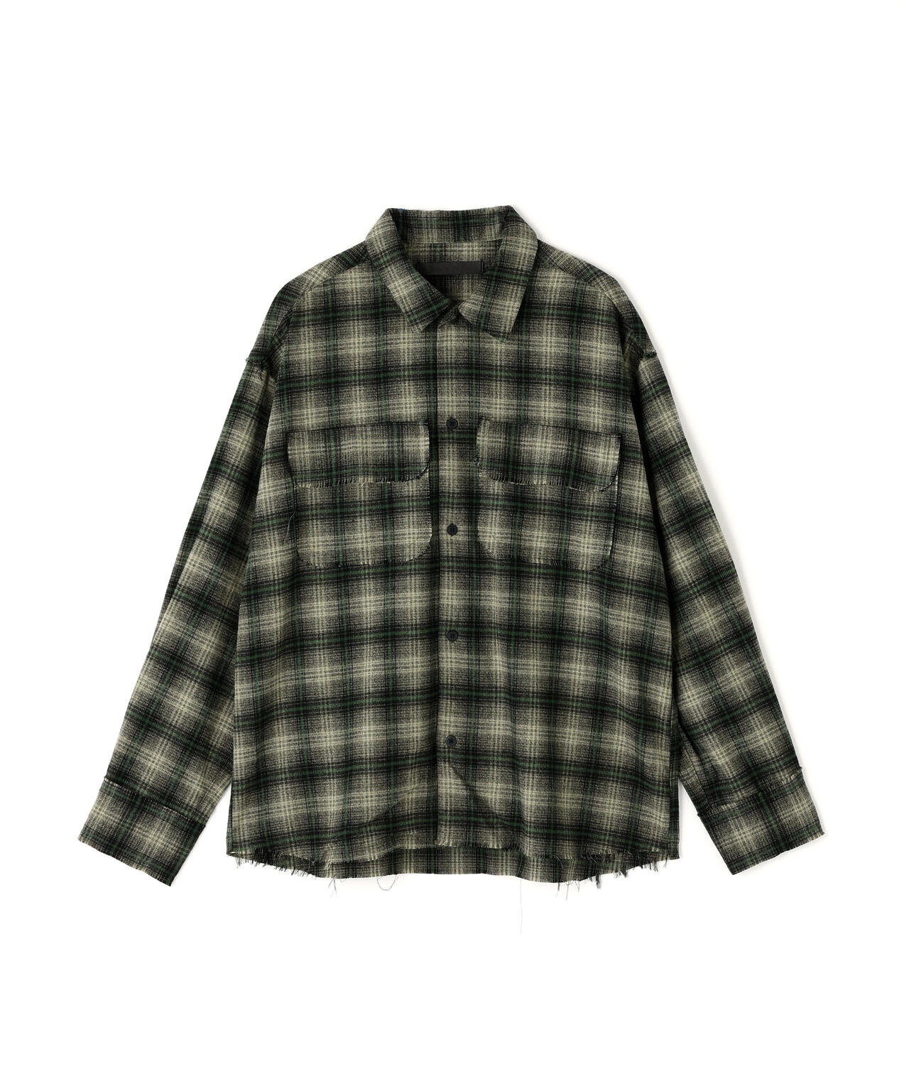 DankeSchon/ダンケシェーン/CUTOFF CHECK SHIRTS