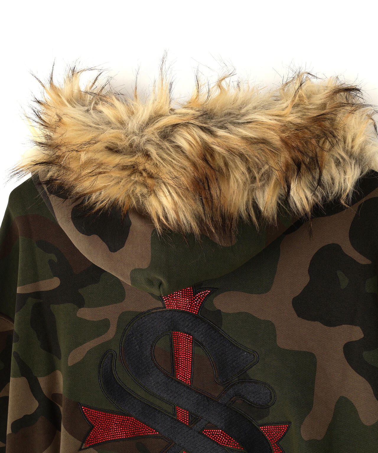 SUPPLIER/サプライヤー/FAUX FUR CROSS ZIP HOODIE