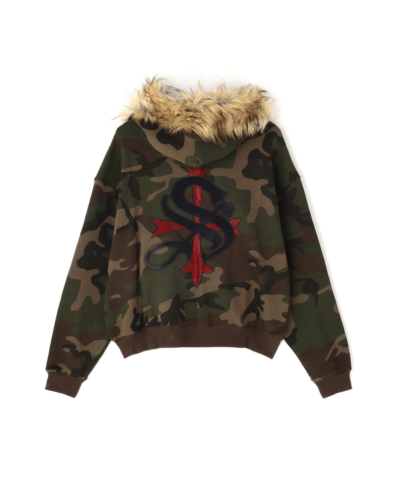 SUPPLIER/サプライヤー/FAUX FUR CROSS ZIP HOODIE