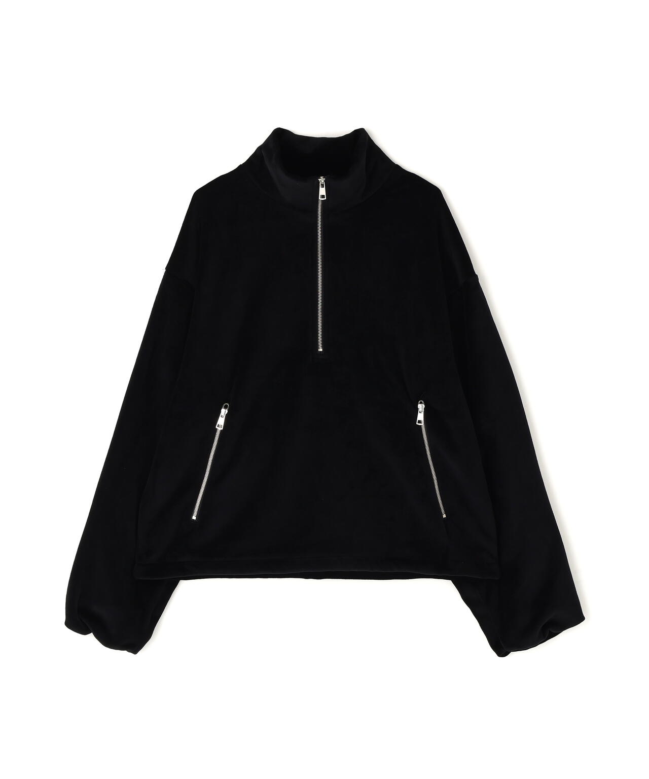 DankeSchon/ダンケシェーン/W-FACE VELOUR HALF ZIP STAND
