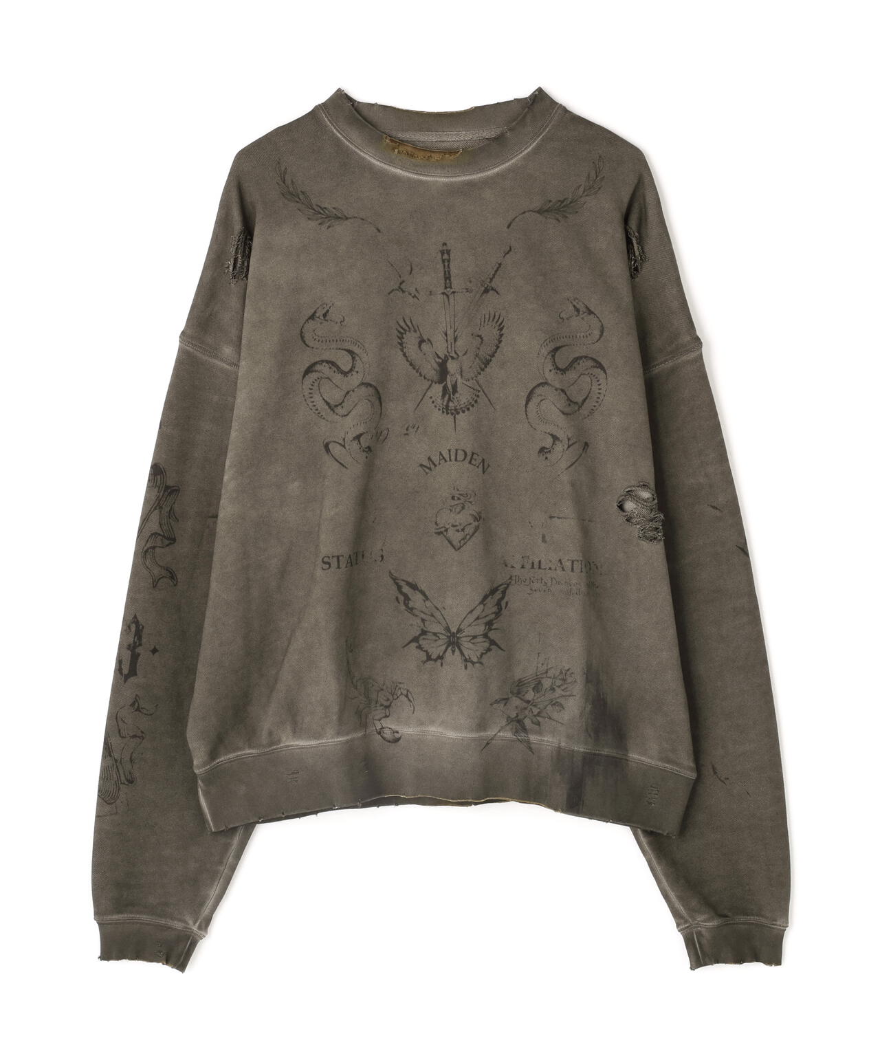 DankeSchon/ダンケシェーン/BURN CREWNECK SWEAT