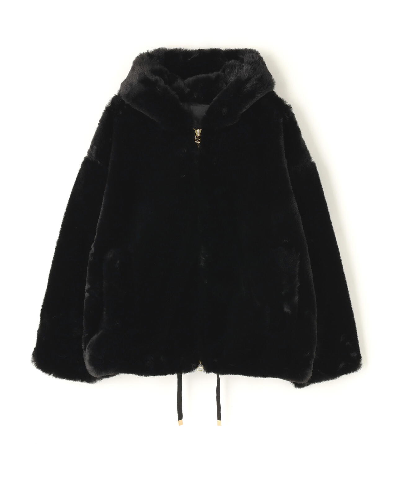 DankeSchon/ダンケシェーン/ECO FUR HOOD BLOUSON BLACK