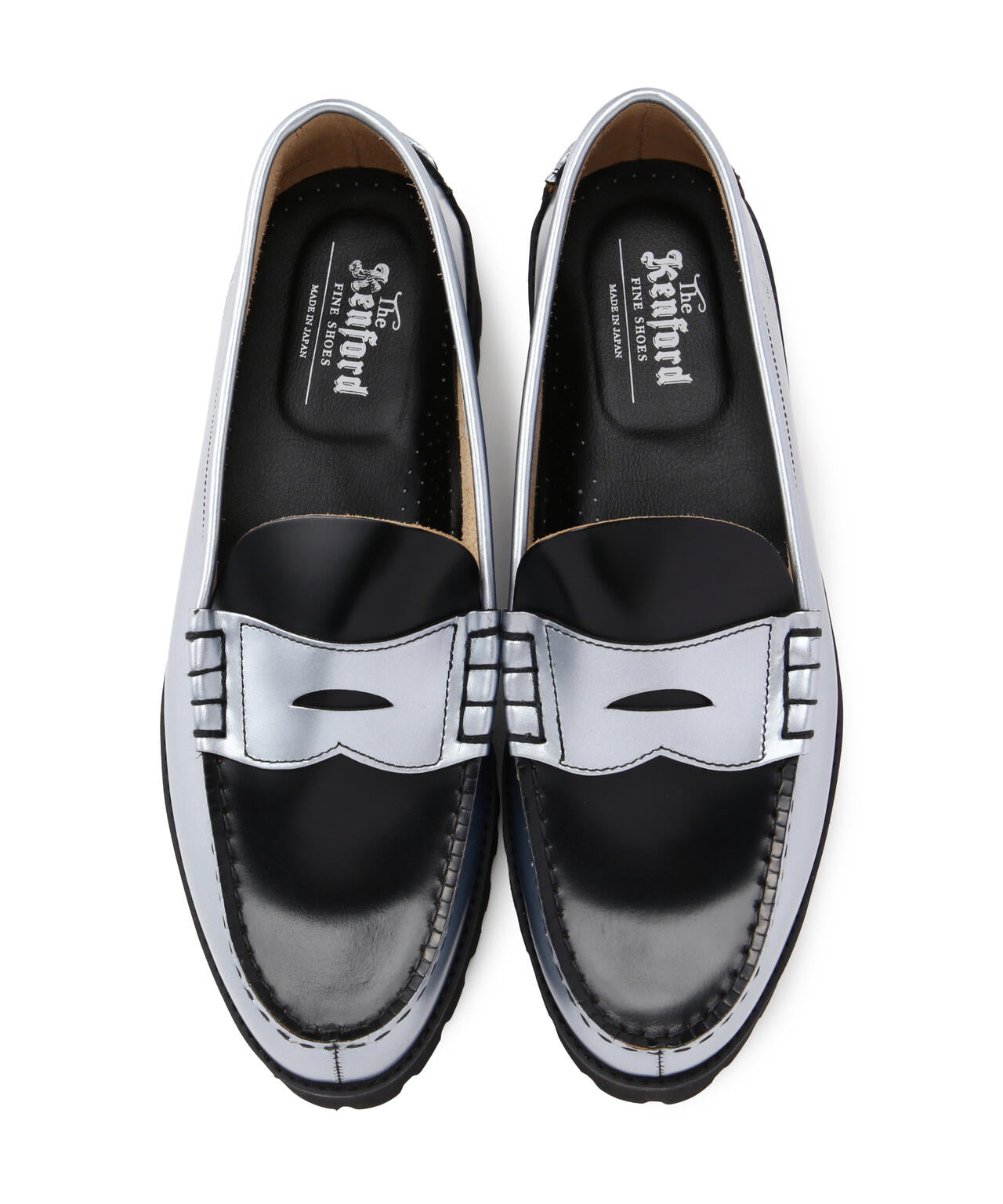 The Kenford Fineshoes/ケンフォードファインシューズ/COIN LOAFERS SILVER×BLACK